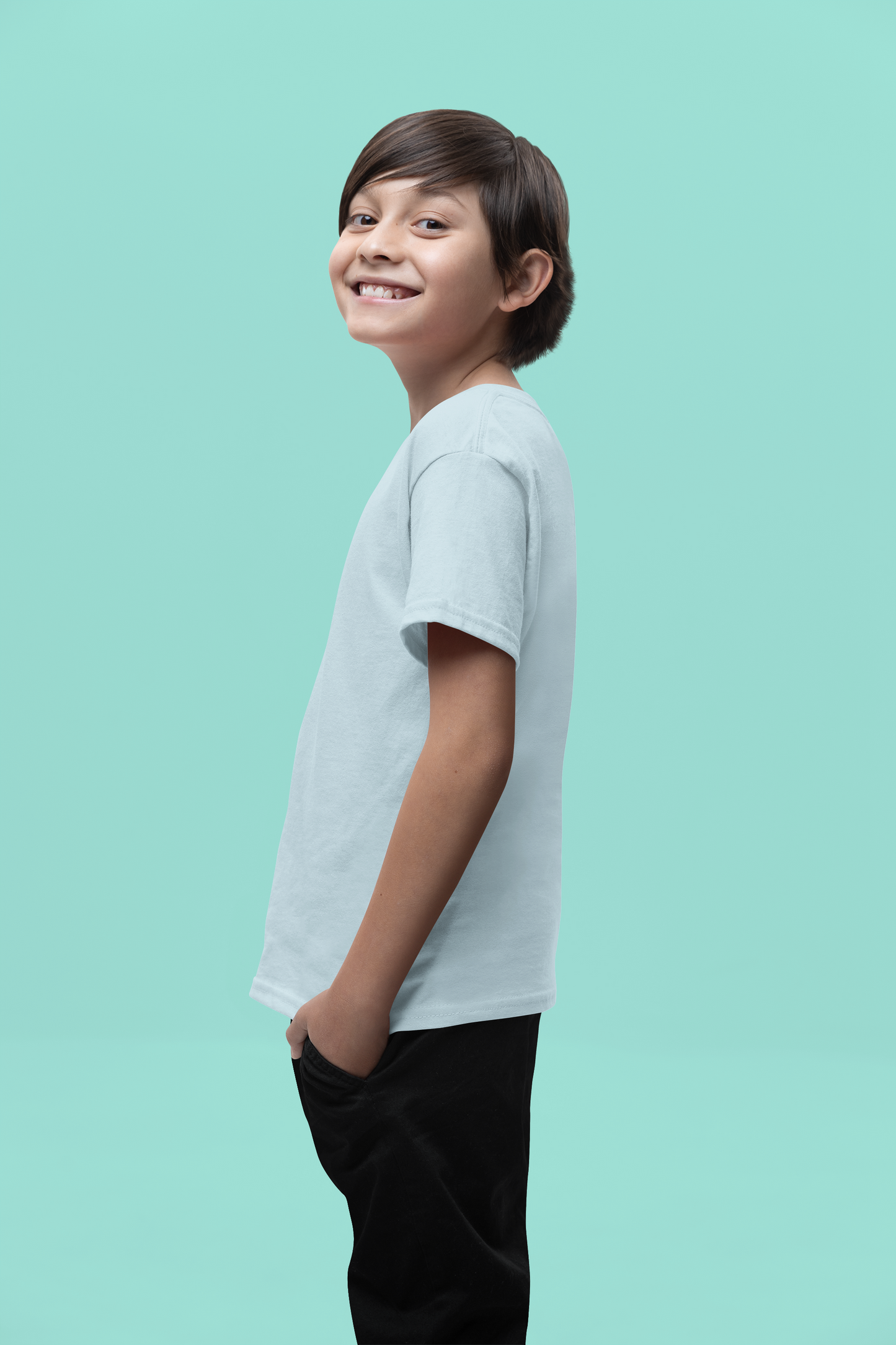 Sky Blue Kids Premium 160 Round Neck