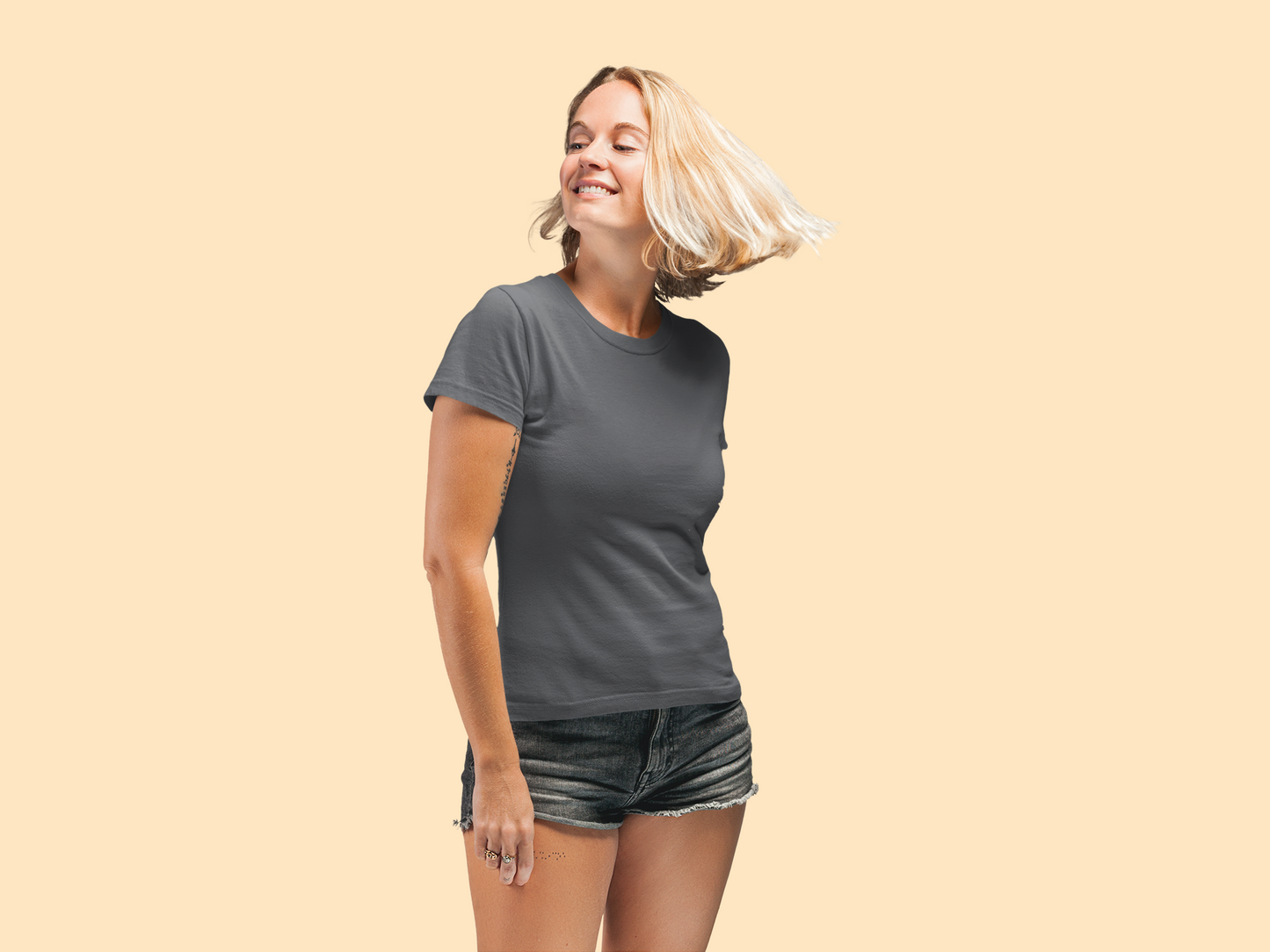 Asphalt Platinum 180 GSM Unisex Round Neck