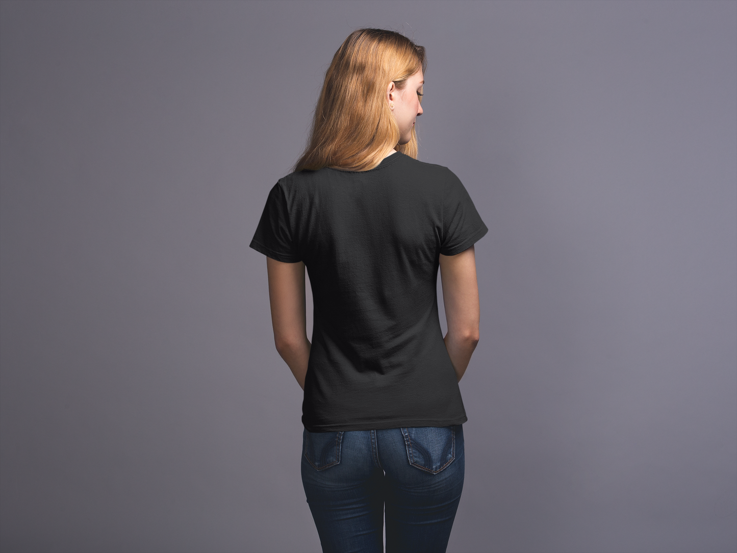 Black Premium 160 Women Round Neck