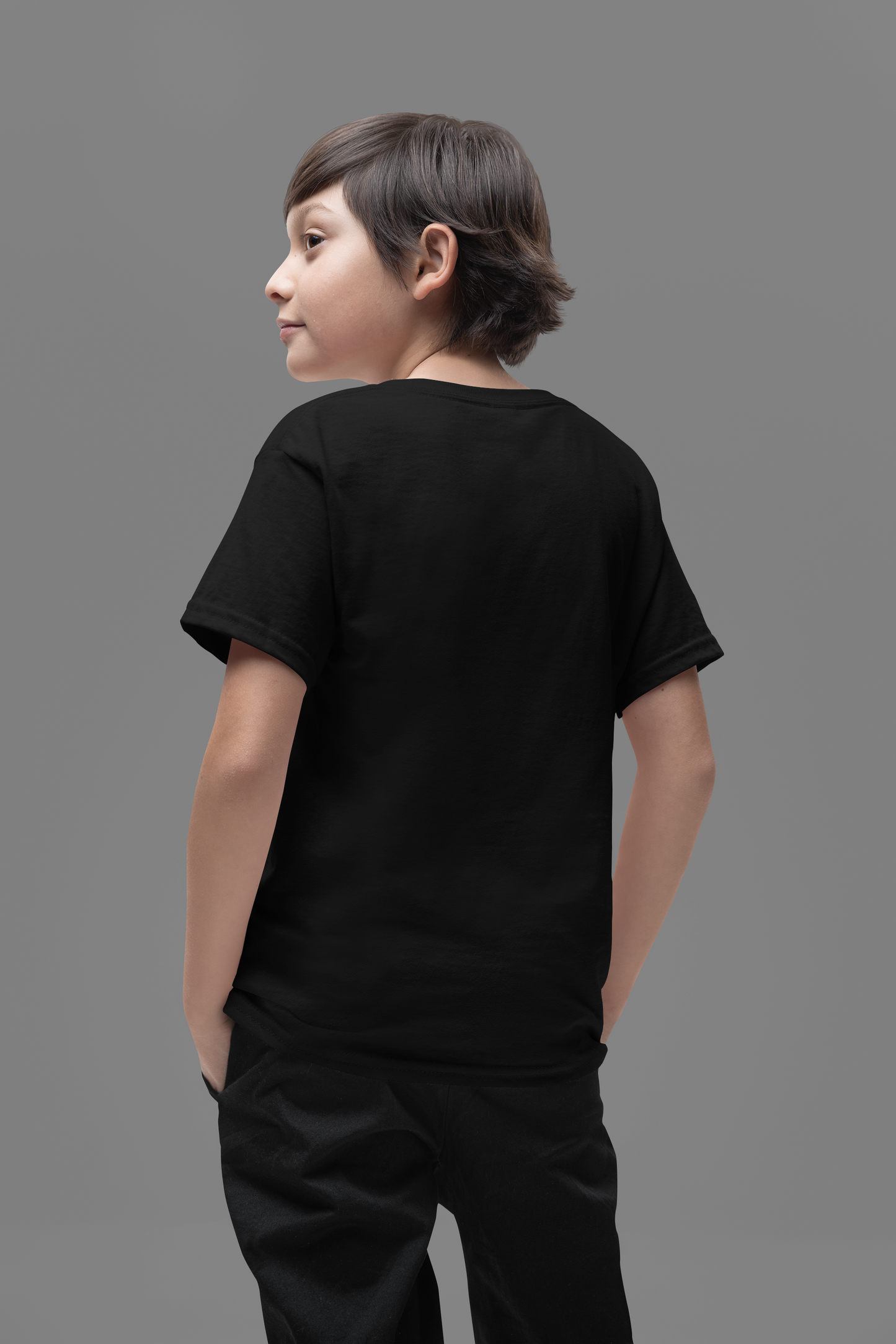 Black Kids Premium 160 Toddler Round Neck