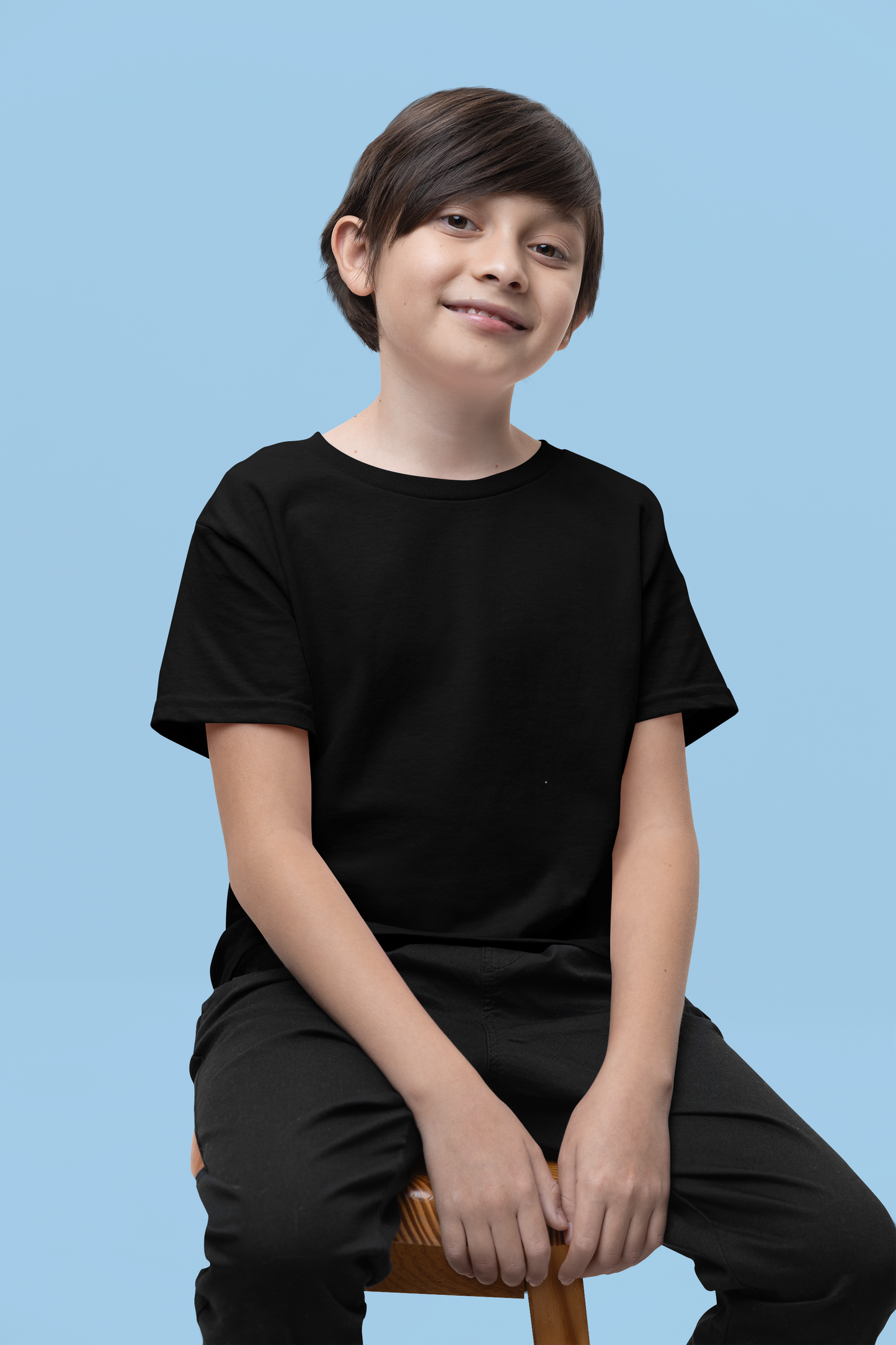 Black Kids Premium 160 Toddler Round Neck