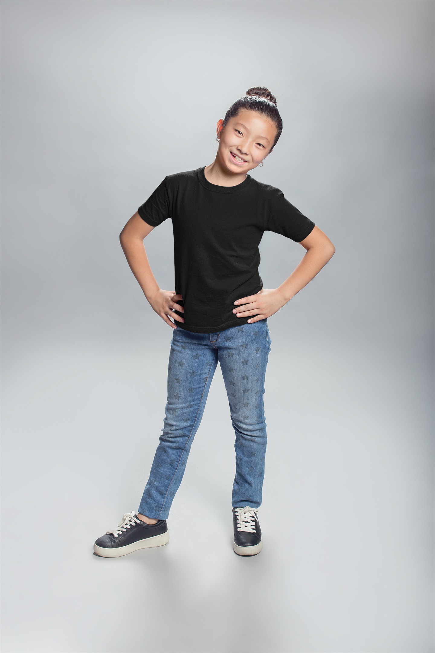 Black Kids Premium 160 Toddler Round Neck