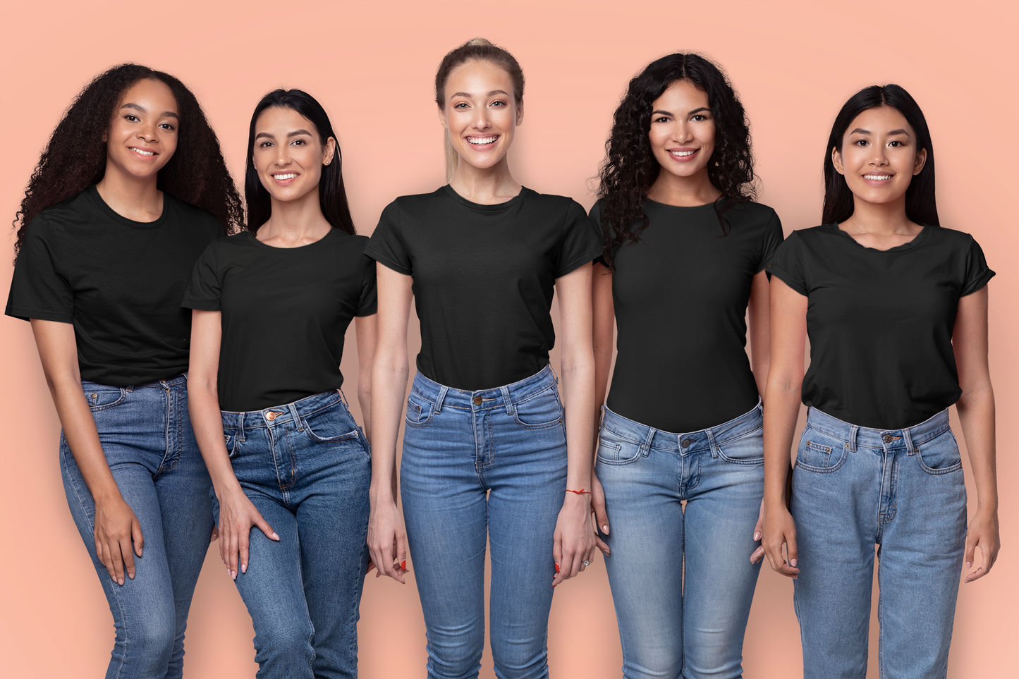 Black Premium 160 Women Round Neck