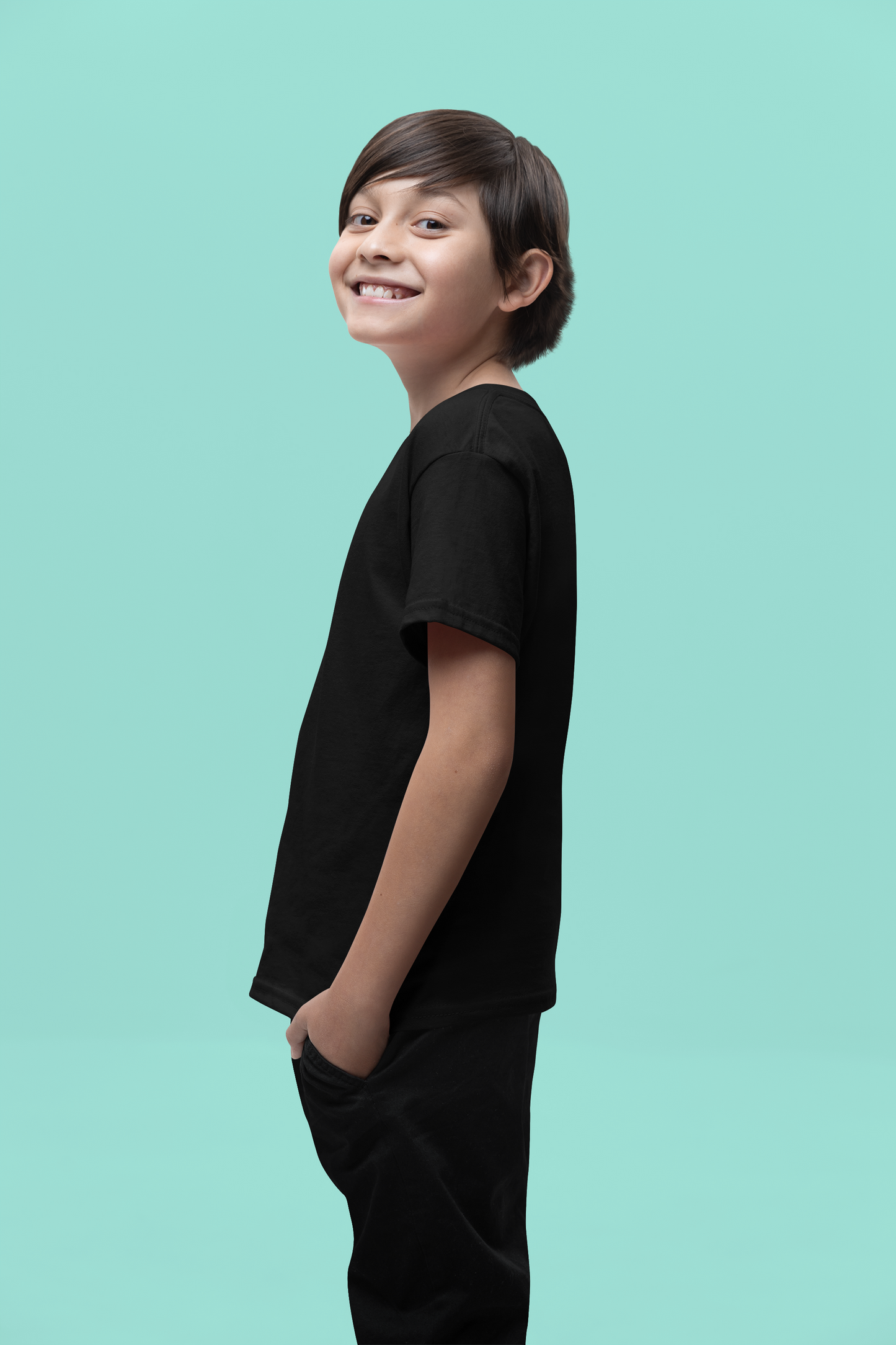 Black Kids Premium 160 Toddler Round Neck