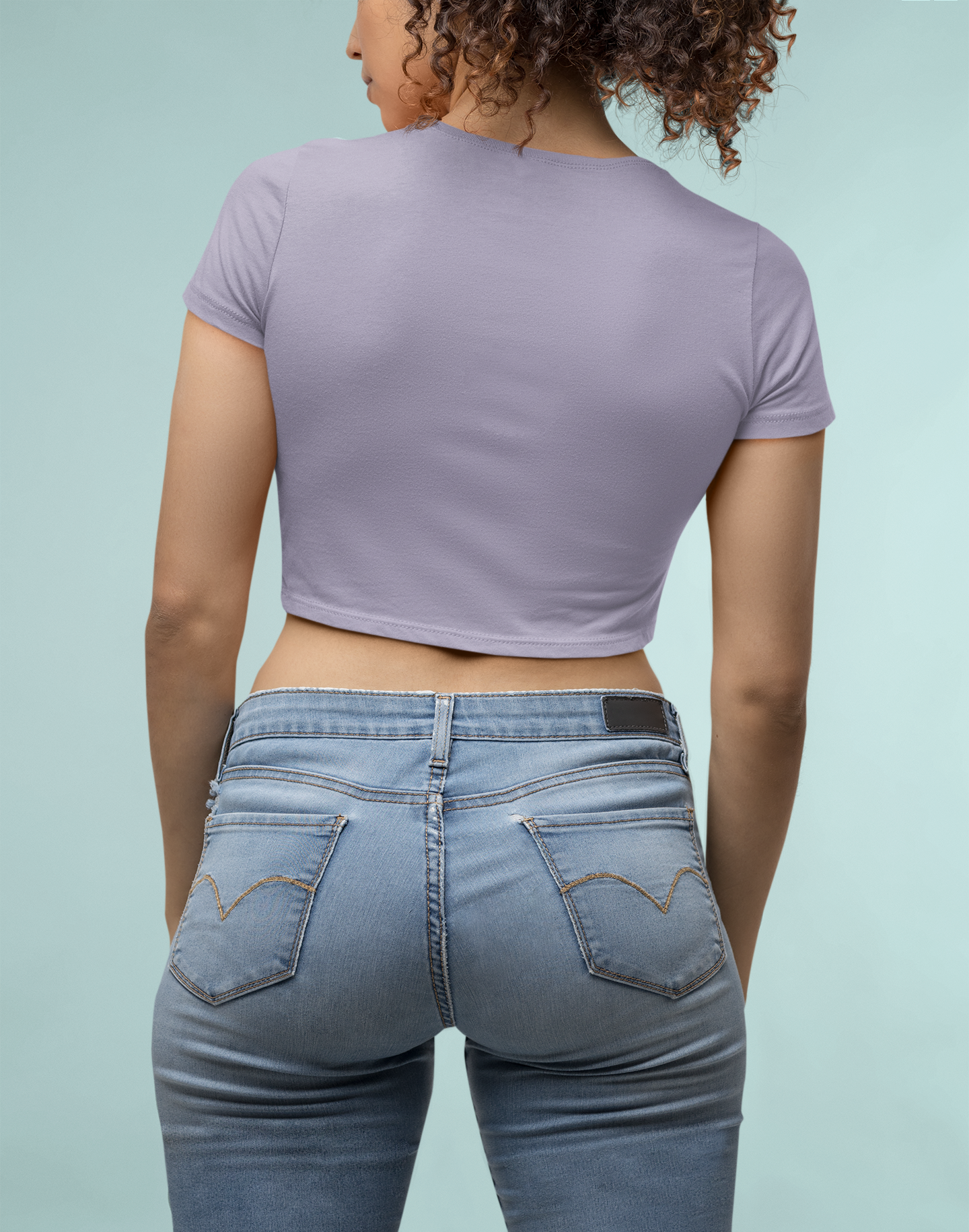 Lilac Premium 160 Women Crop Top