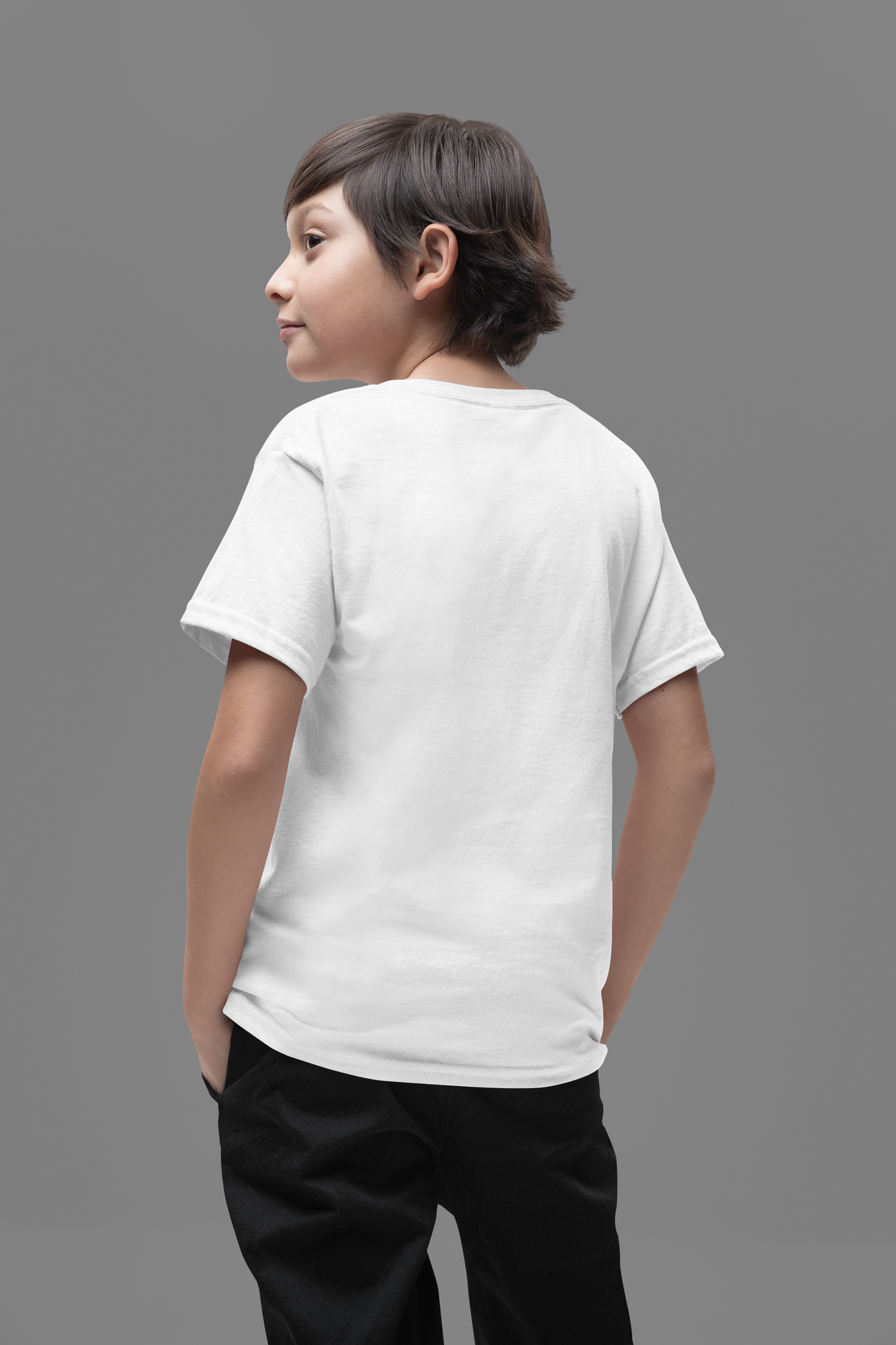 White Kids Premium 160 Round Neck