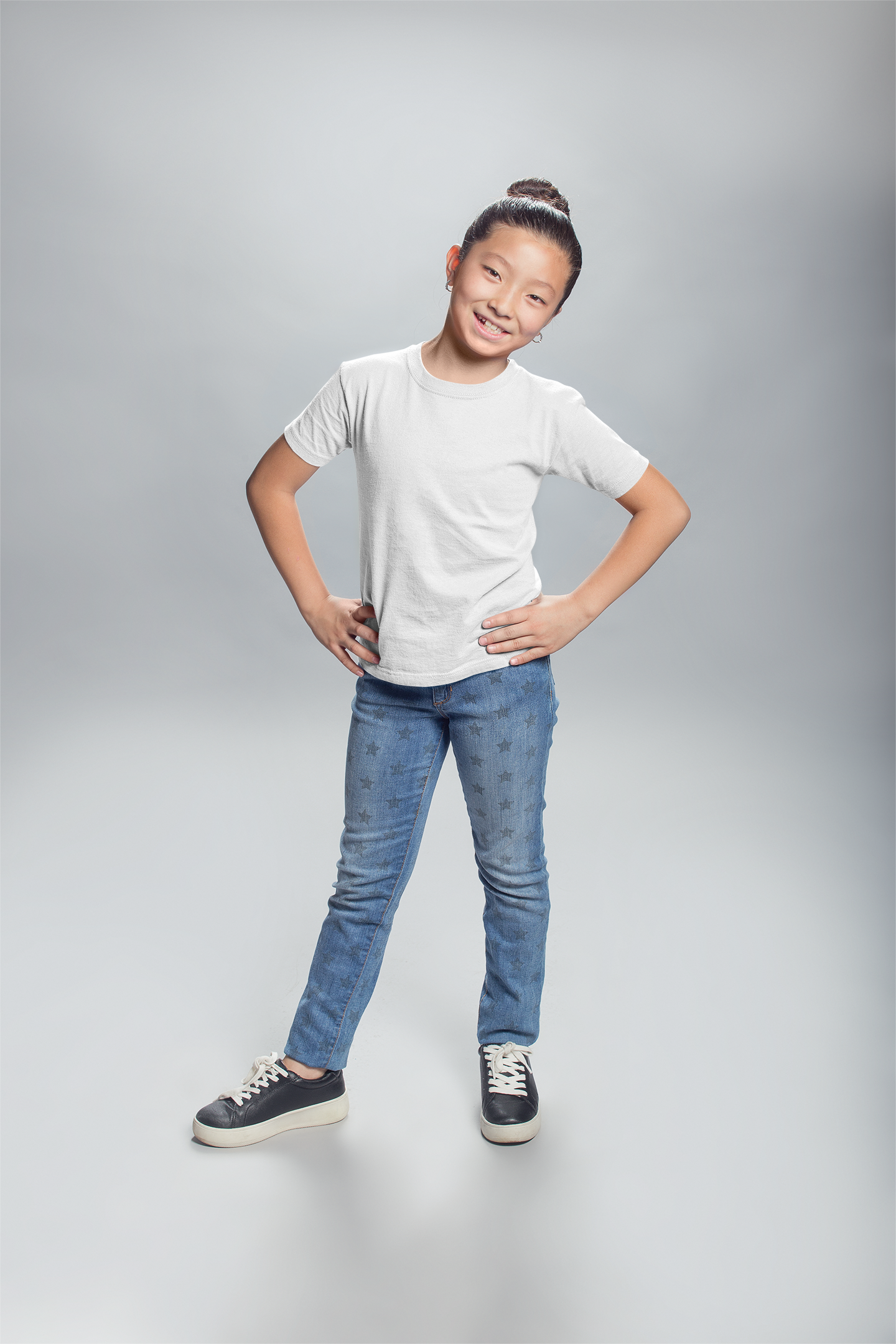 White Kids Premium 160 Round Neck