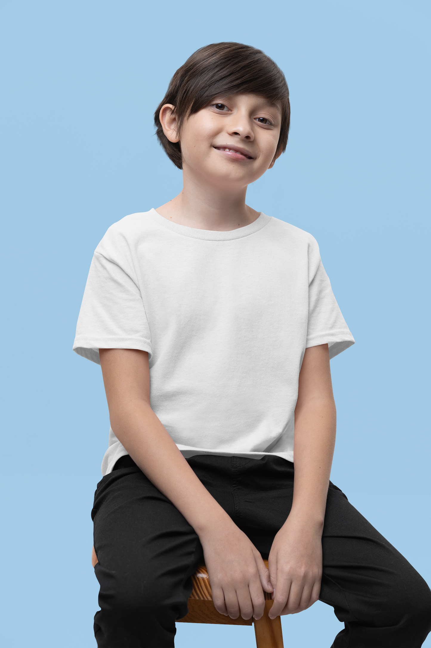 White Kids Premium 160 Toddler Round Neck