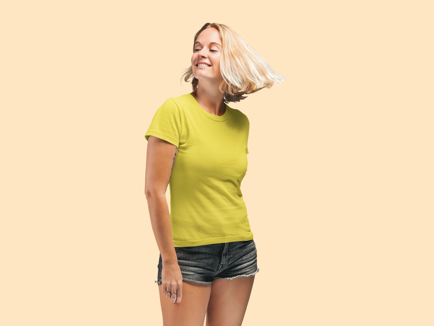 Yellow Platinum 180 GSM Unisex Round Neck