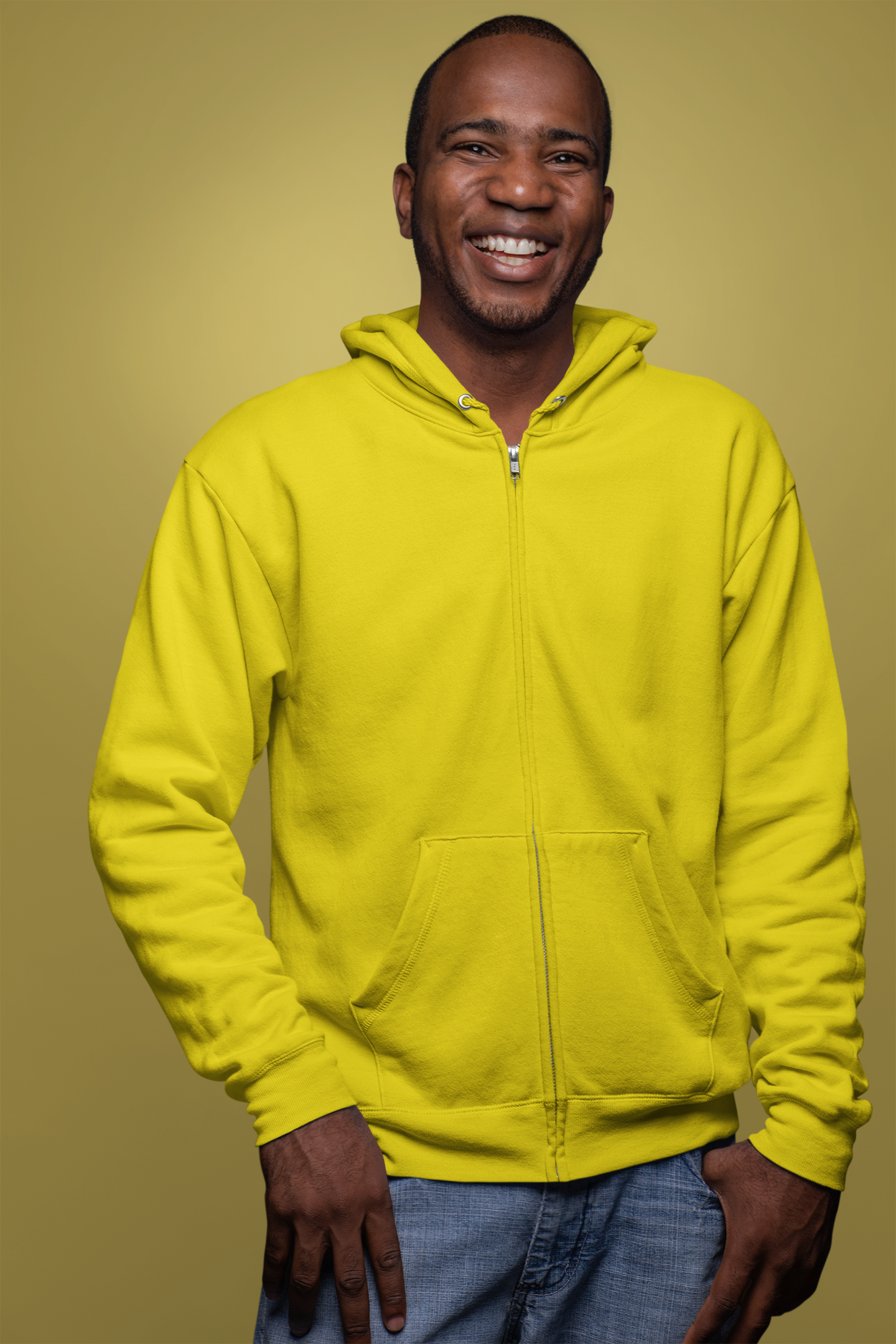 Yellow Snowsoft Unisex Zipper Hoodie
