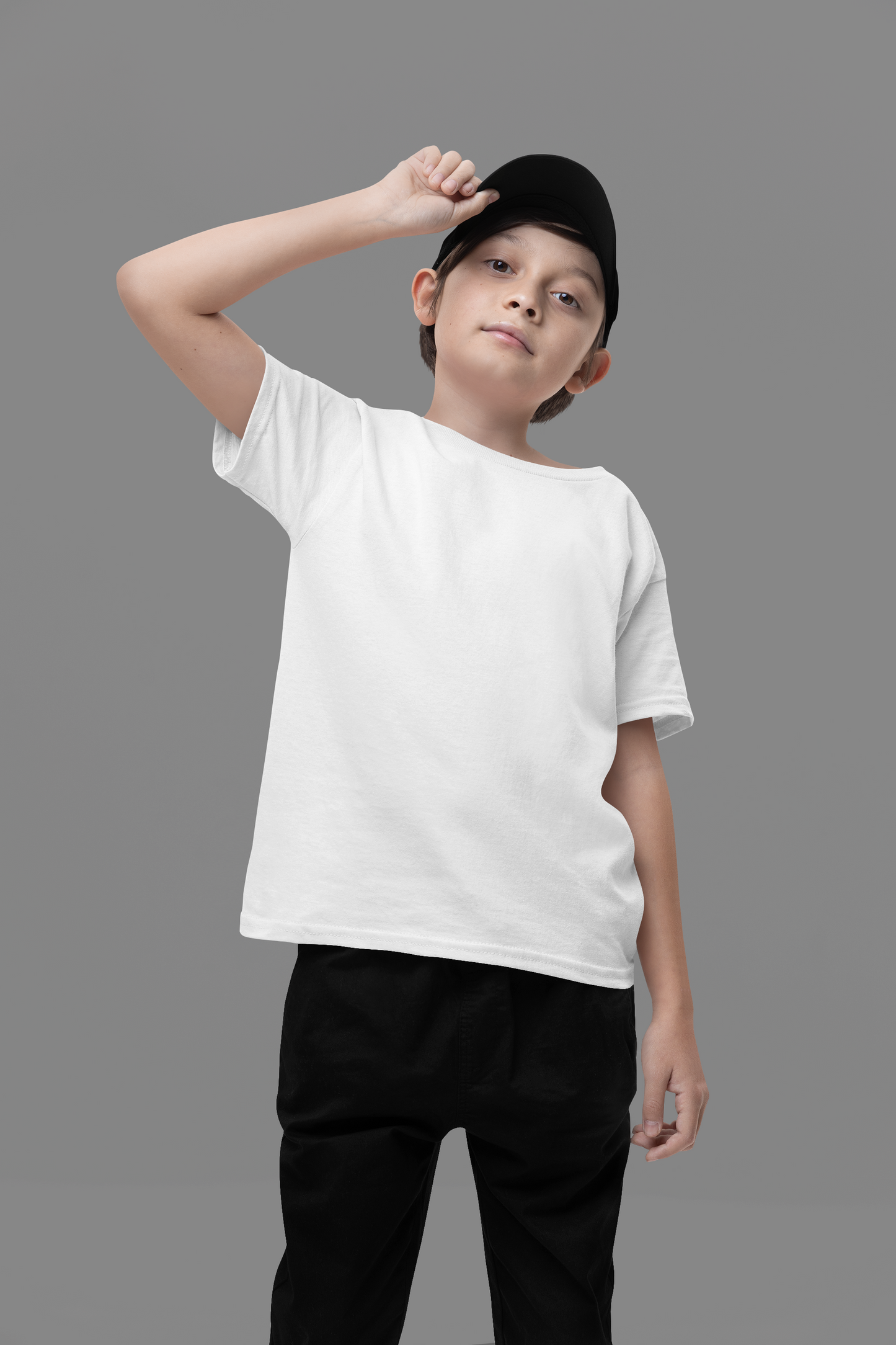 White Kids Premium 160 Toddler Round Neck