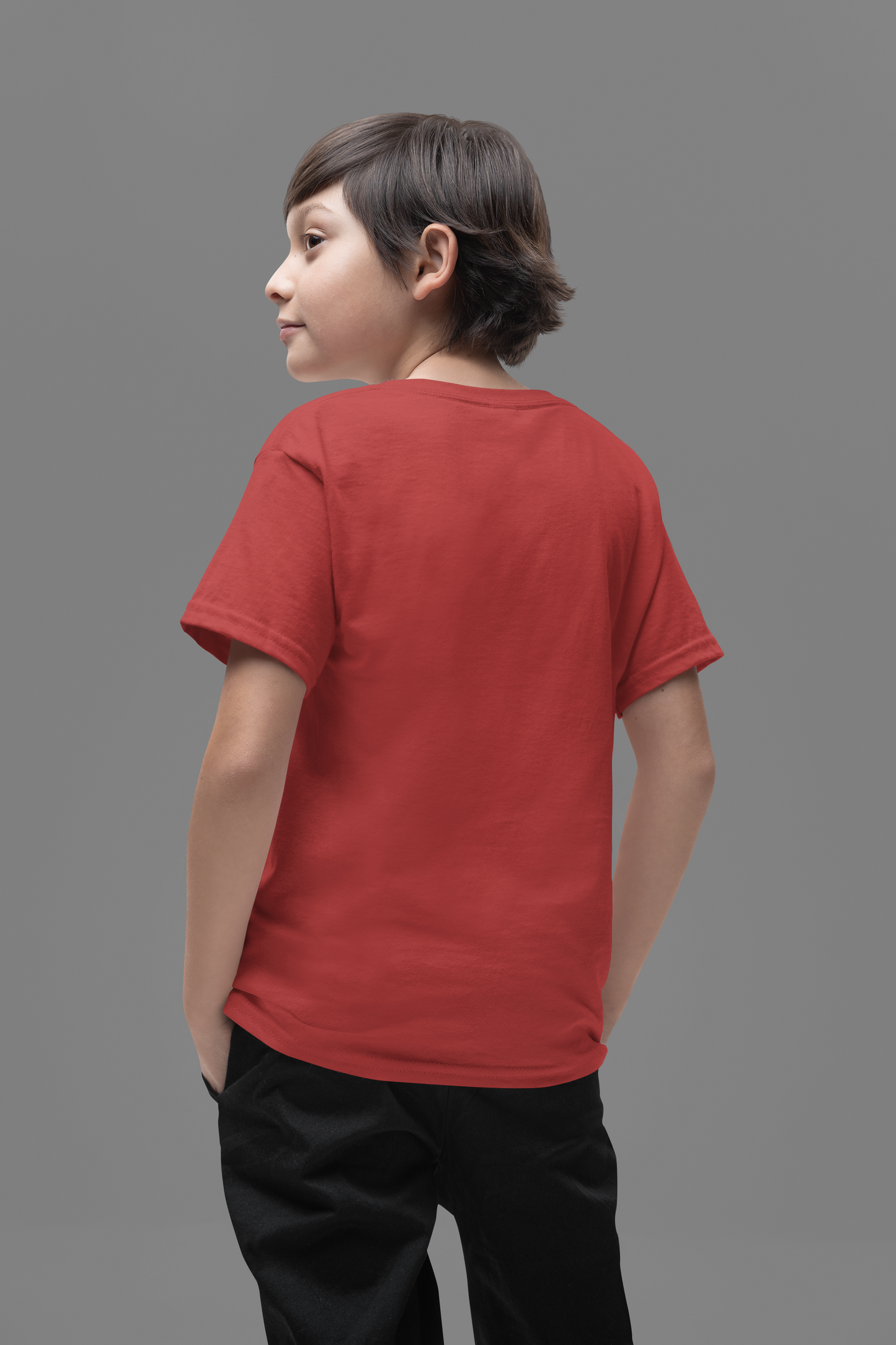 Red Kids Premium 160 Round Neck