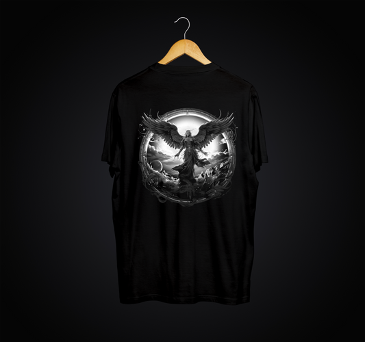 Dyemension : Angelic Elegance Back Printed T-Shirt
