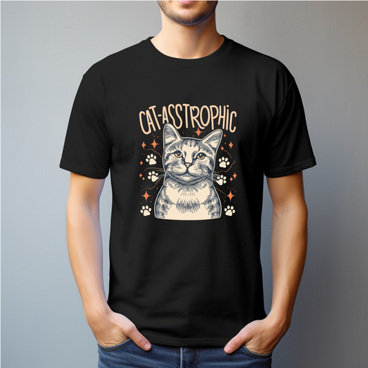Dyemension: Typography - "Cat-Astrophic" T-Shirt Printed T-Shirt