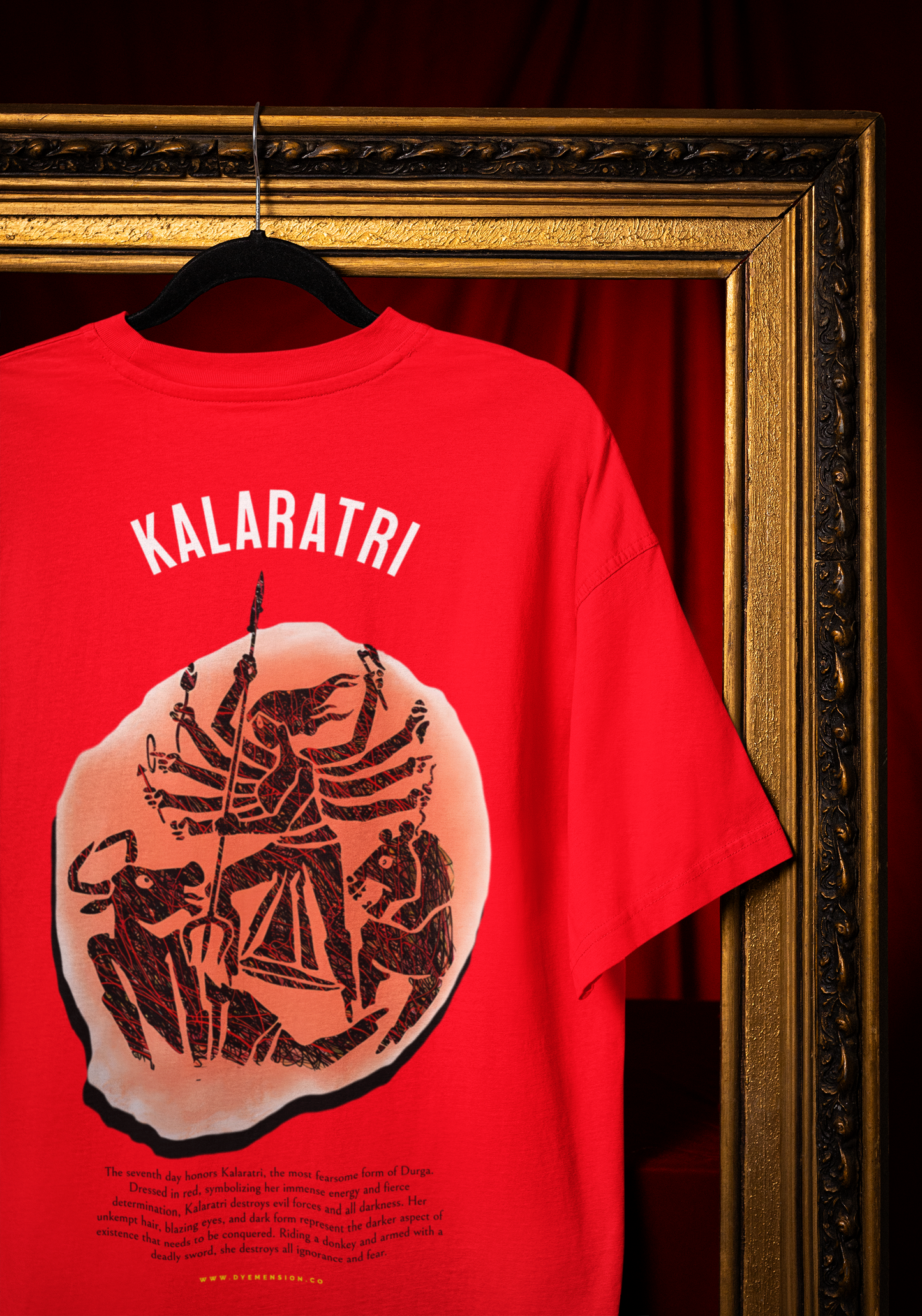 Navratri Radiance: 9 Days, 9 Colors - Day 7: Fiery Red Valor - The Warriorâs Spirit