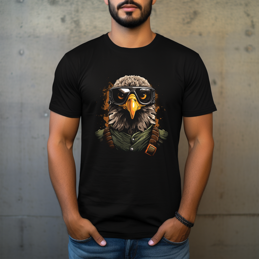 Dyemension: Smart Eagle in Style #2 Printed T-Shirt