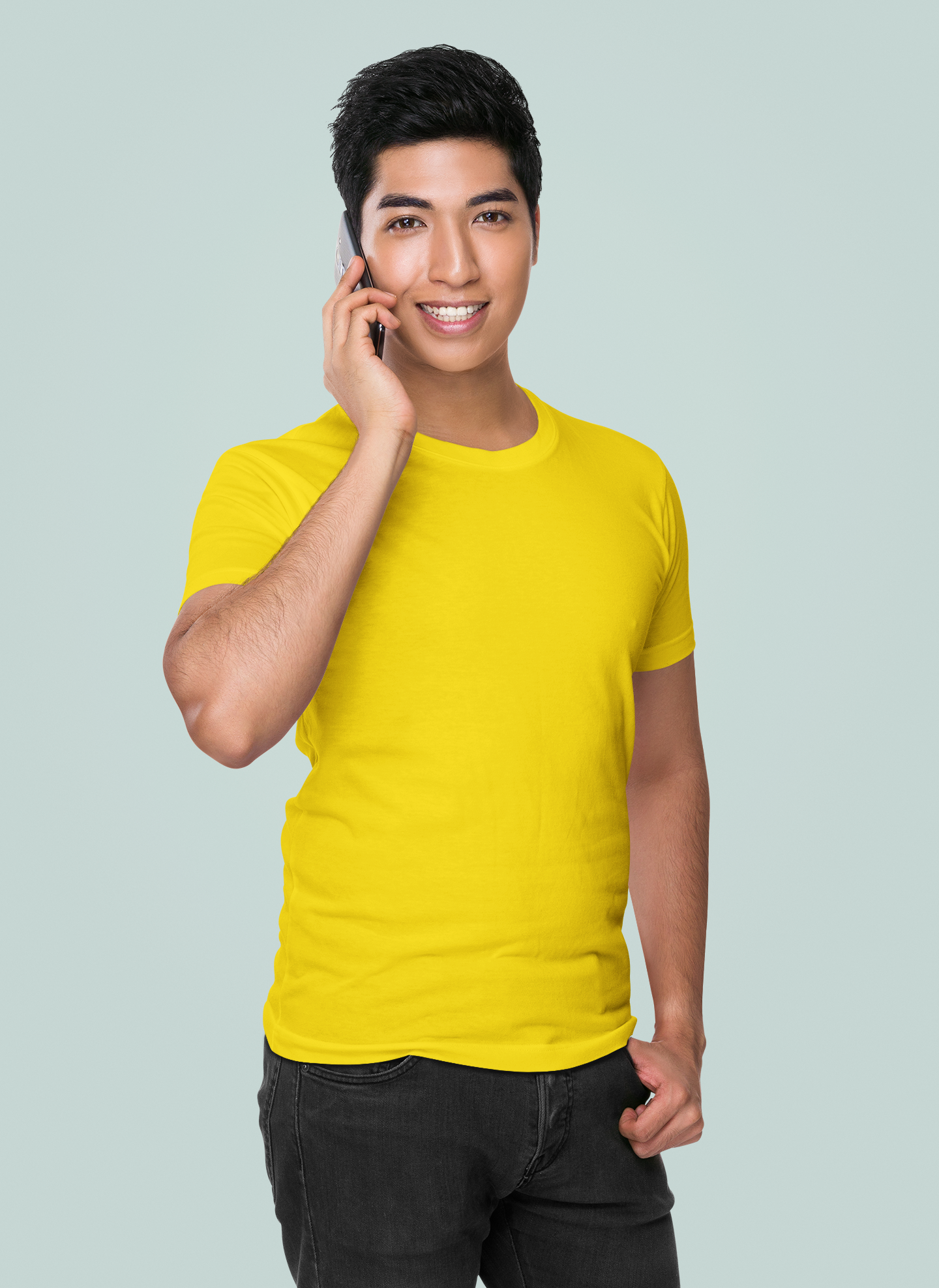 Yellow Premium 160 GSM Unisex Round Neck