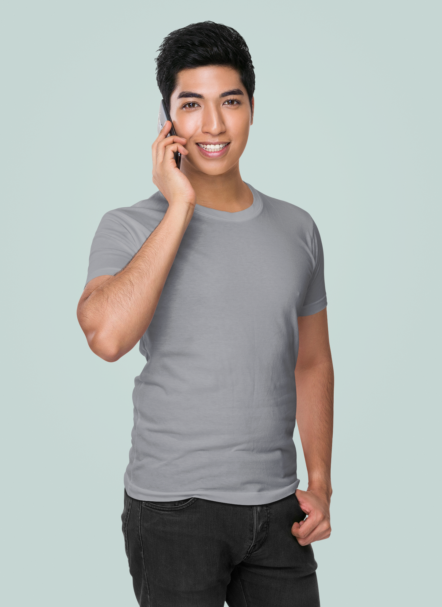 Dark Grey HTR Premium 160 GSM Unisex Round Neck