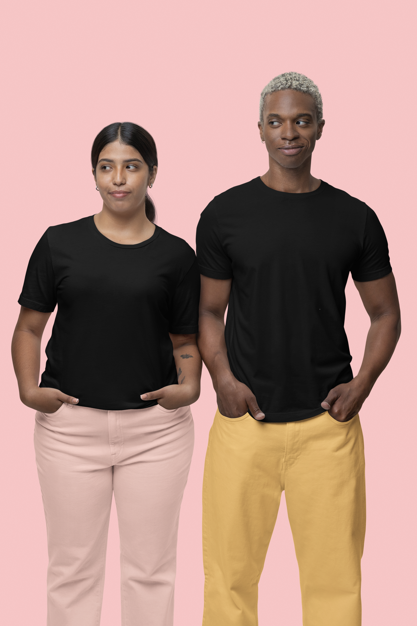 Black Premium Supima 180 GSM Unisex Round Neck
