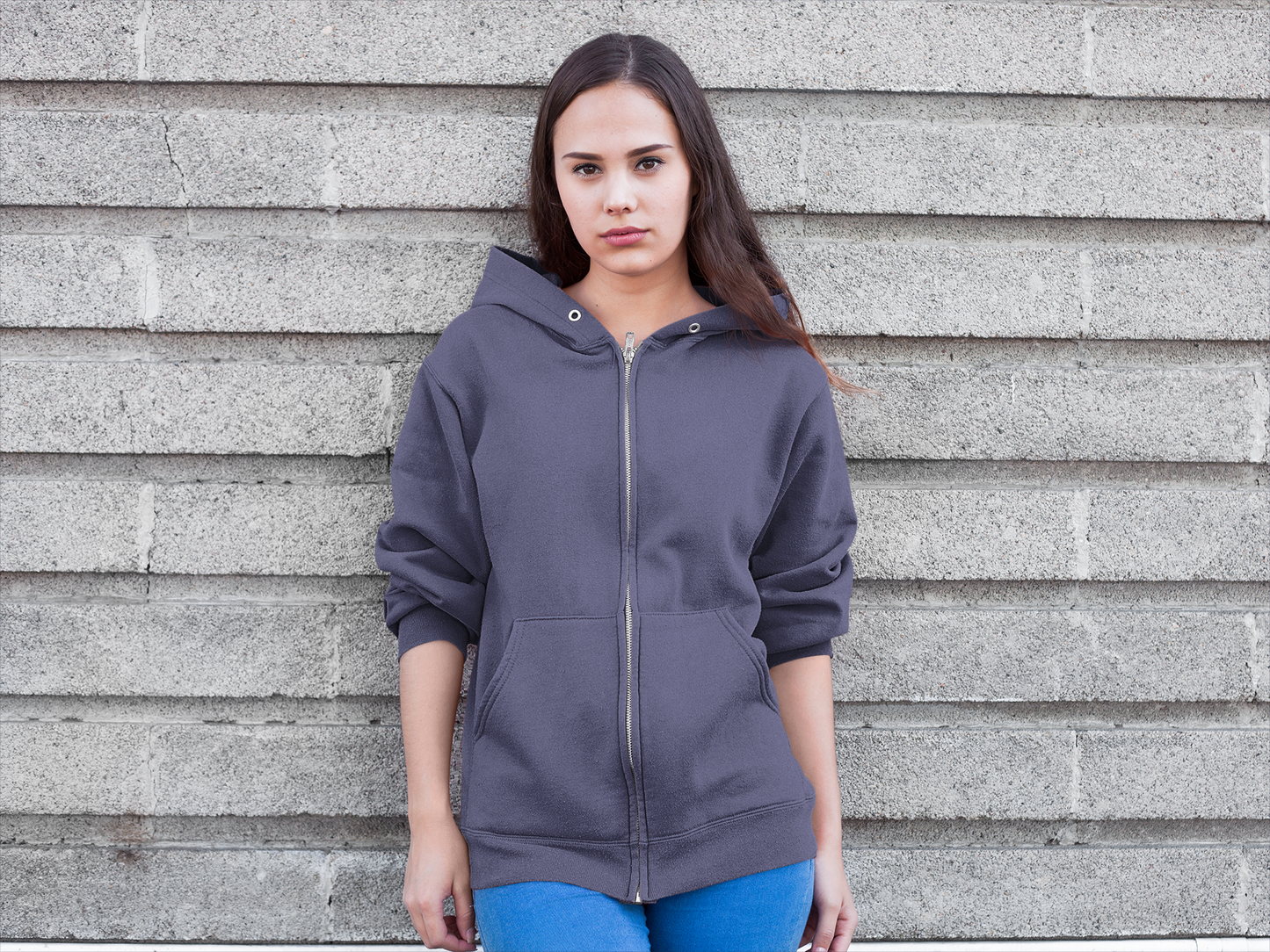 Navy Blue Snowsoft Unisex Zipper Hoodie