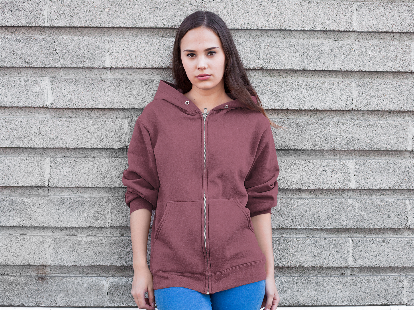 Maroon Snowsoft Unisex Zipper Hoodie