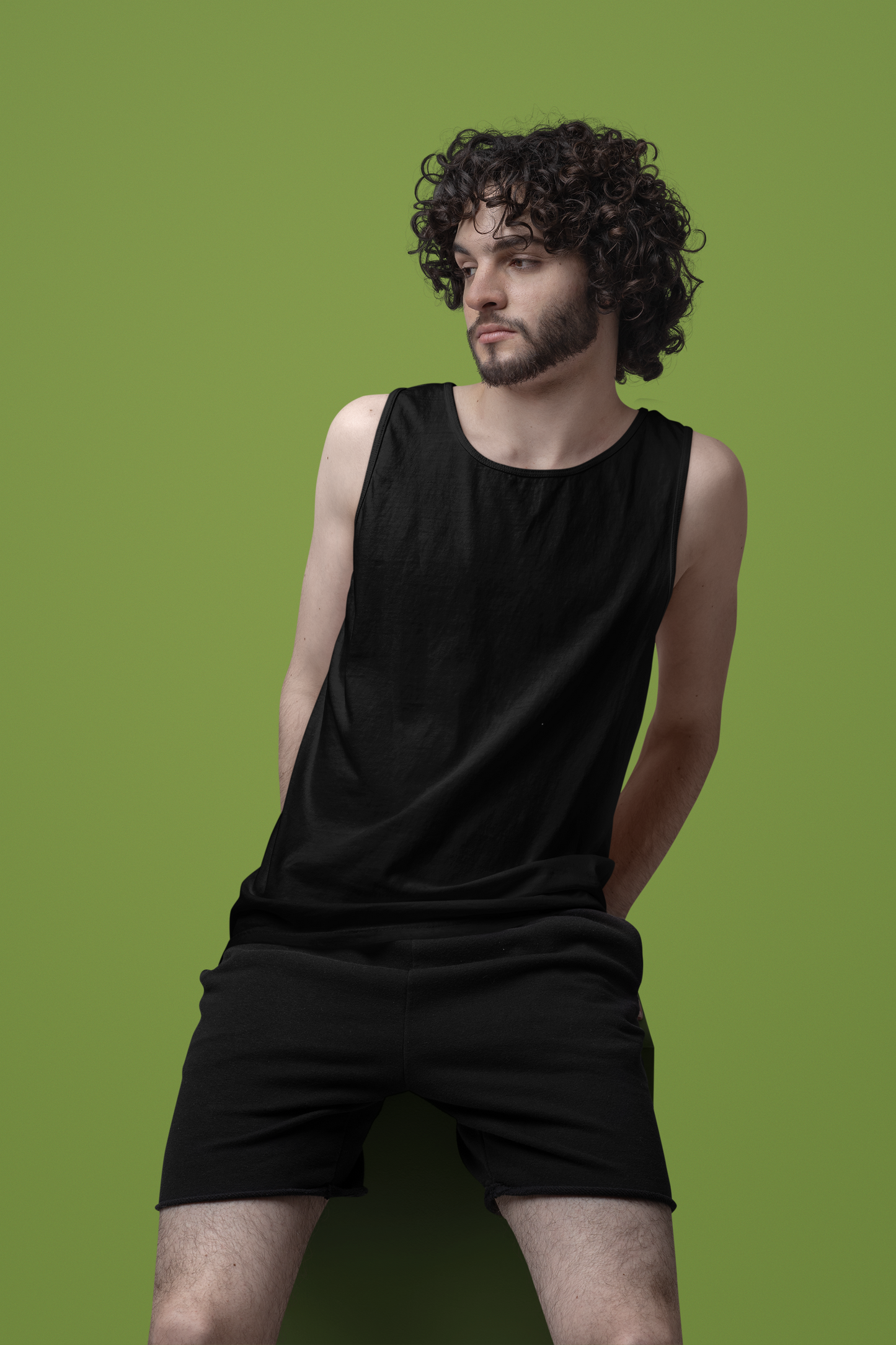 Black Men Premium 160 Tank Top