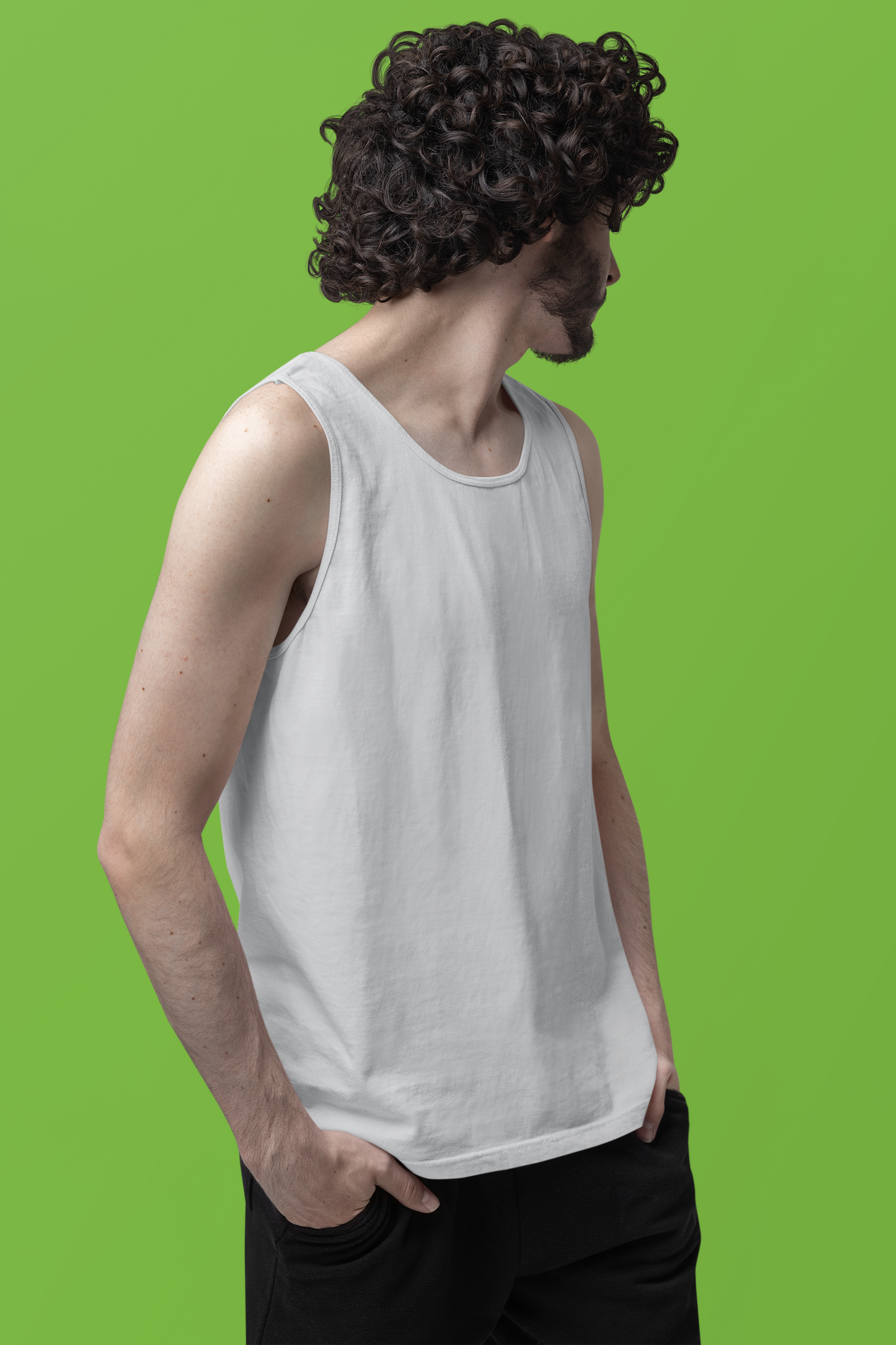 Grey HTR Men Premium 160 Tank Top