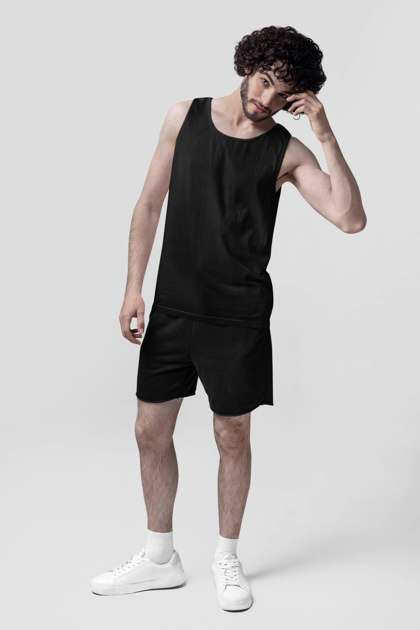 Black Men Premium 160 Tank Top