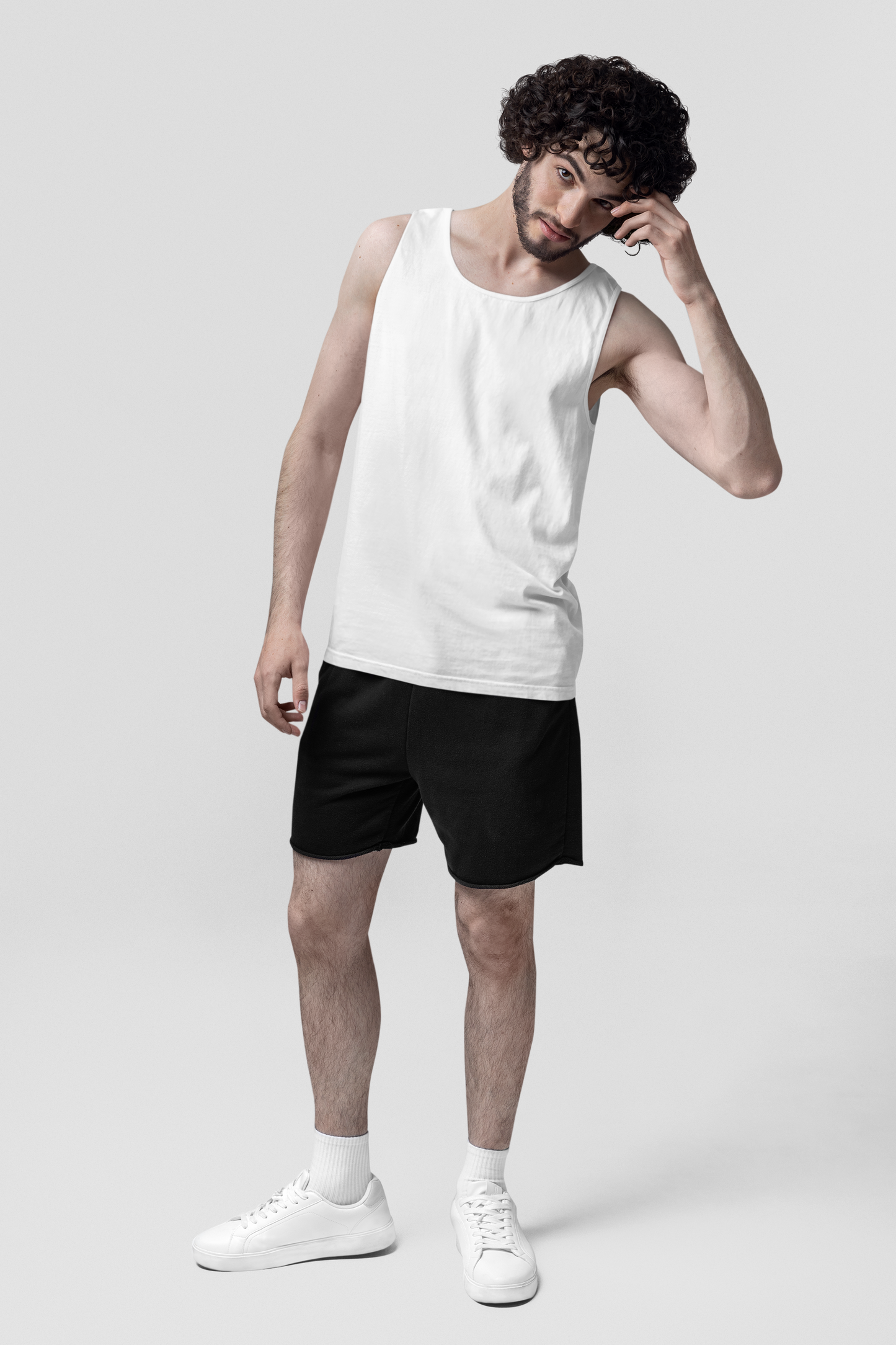 White Men Premium 160 Tank Top