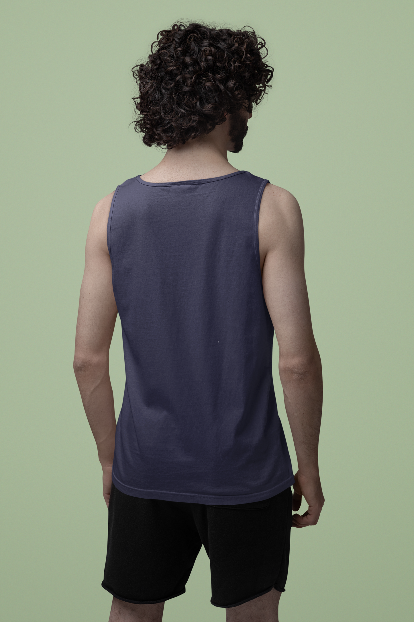 Navy Blue Men Premium 160 Tank Top