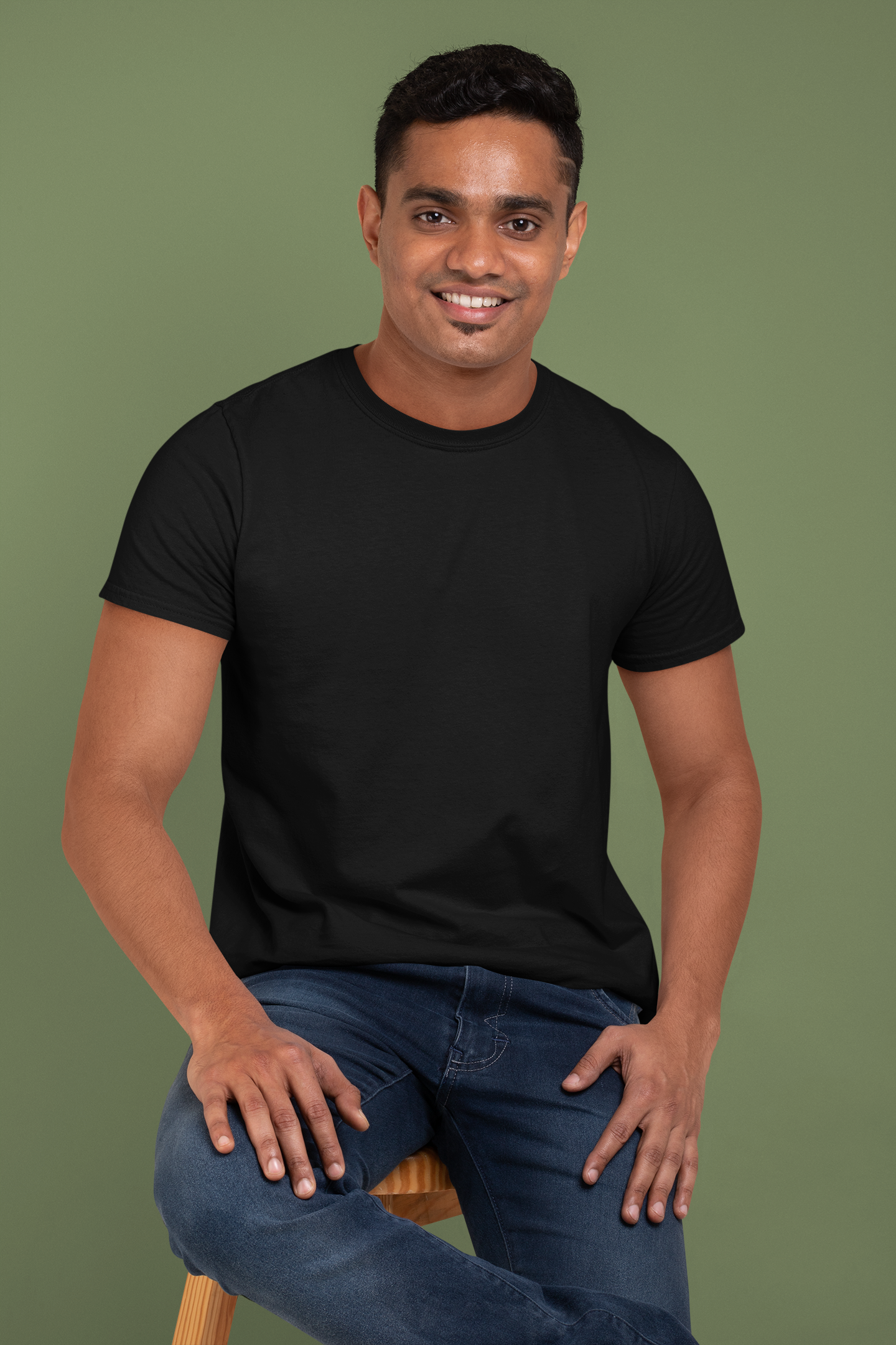 Black Platinum 180 GSM Unisex Round Neck