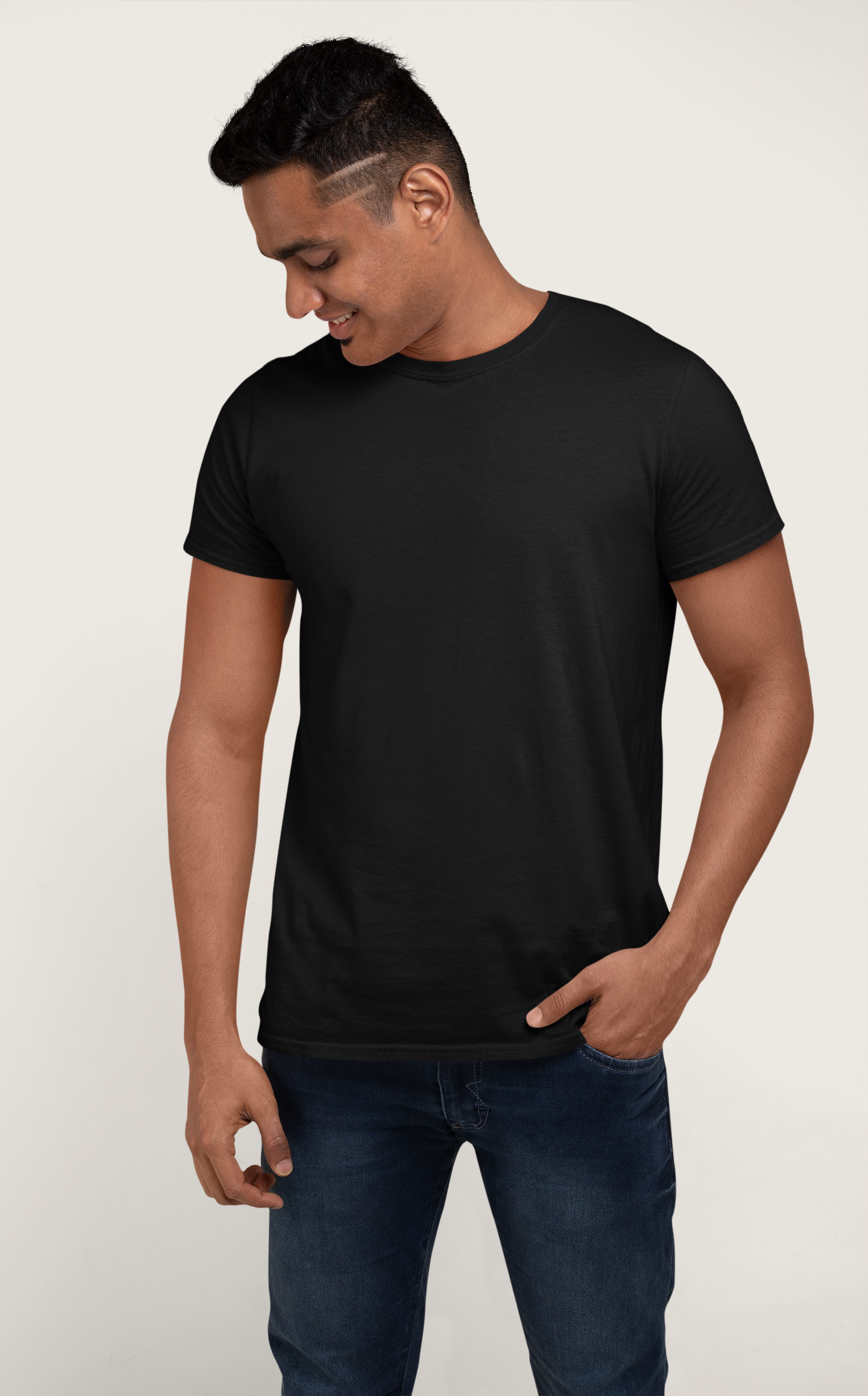 Black Platinum 180 GSM Unisex Round Neck