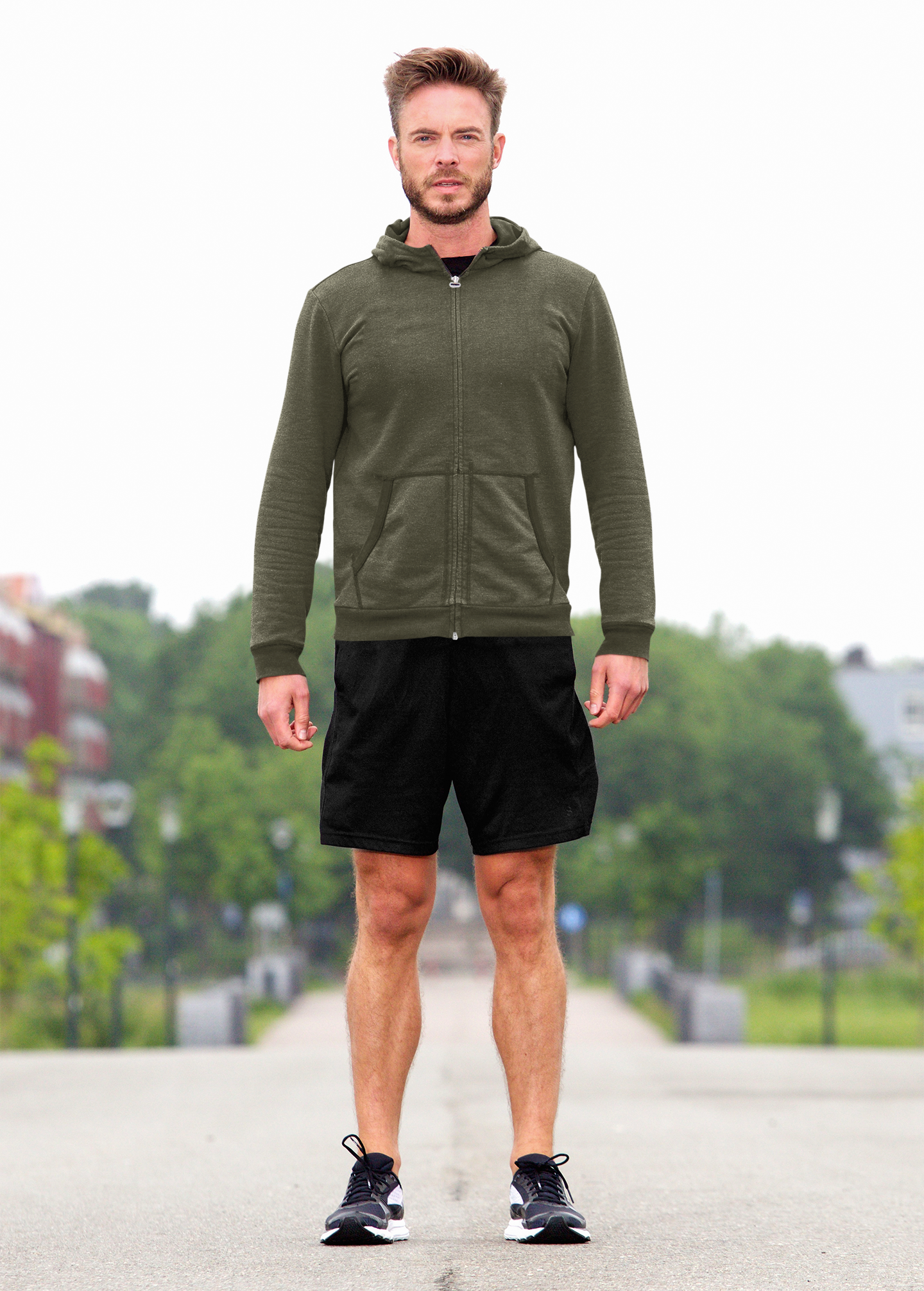 Olive Green Snowsoft Unisex Zipper Hoodie