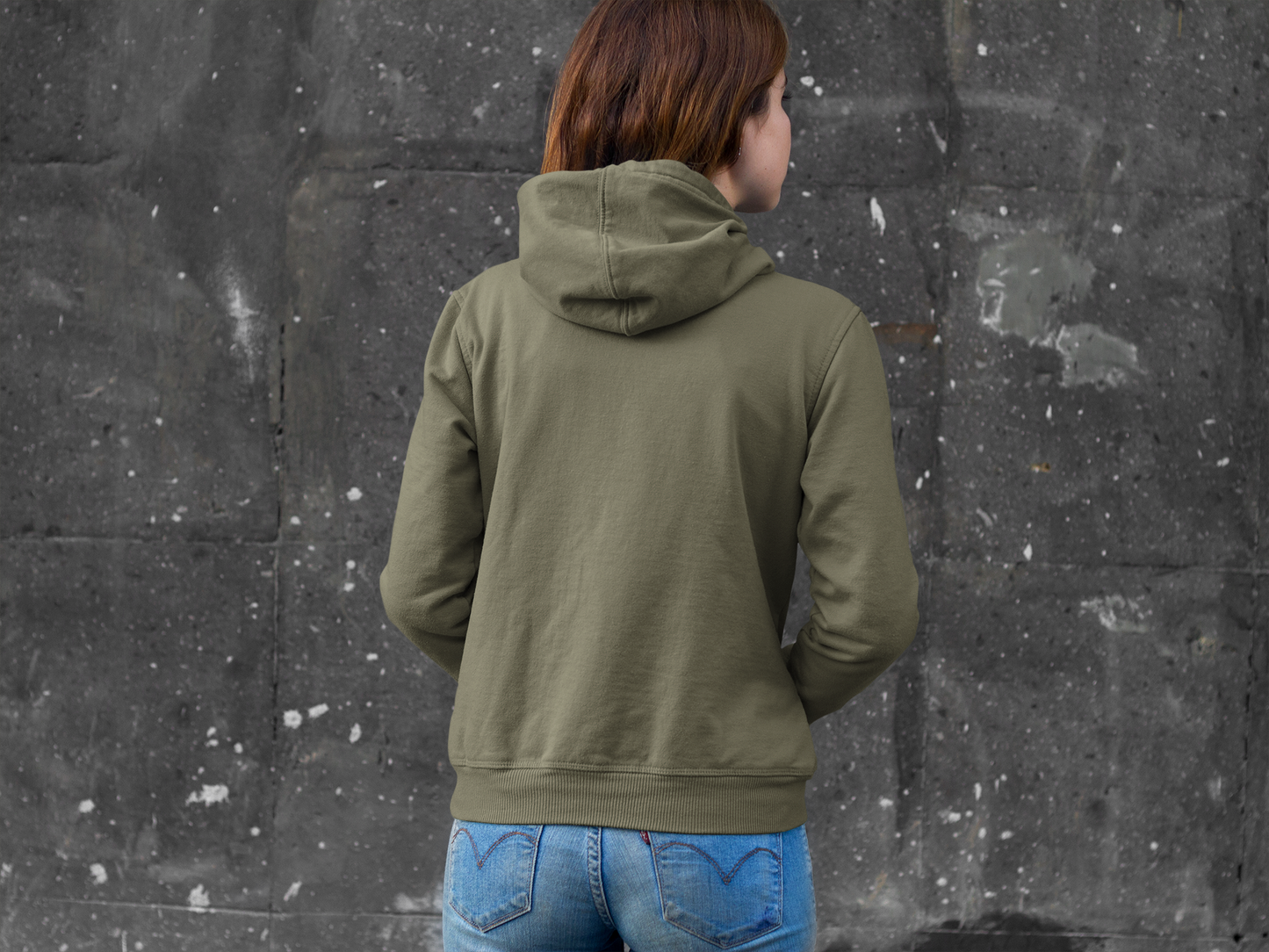 Olive Green Snowsoft Unisex Zipper Hoodie