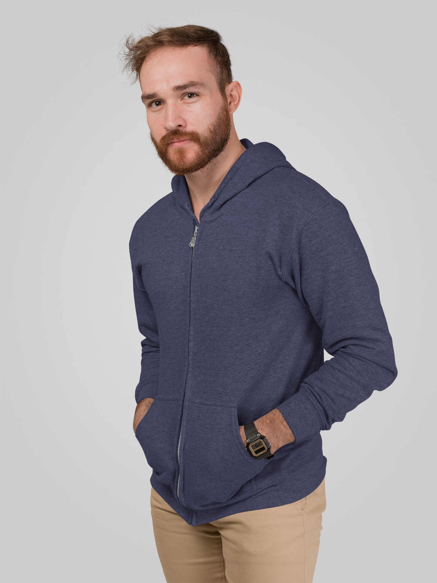 Navy Blue Snowsoft Unisex Zipper Hoodie
