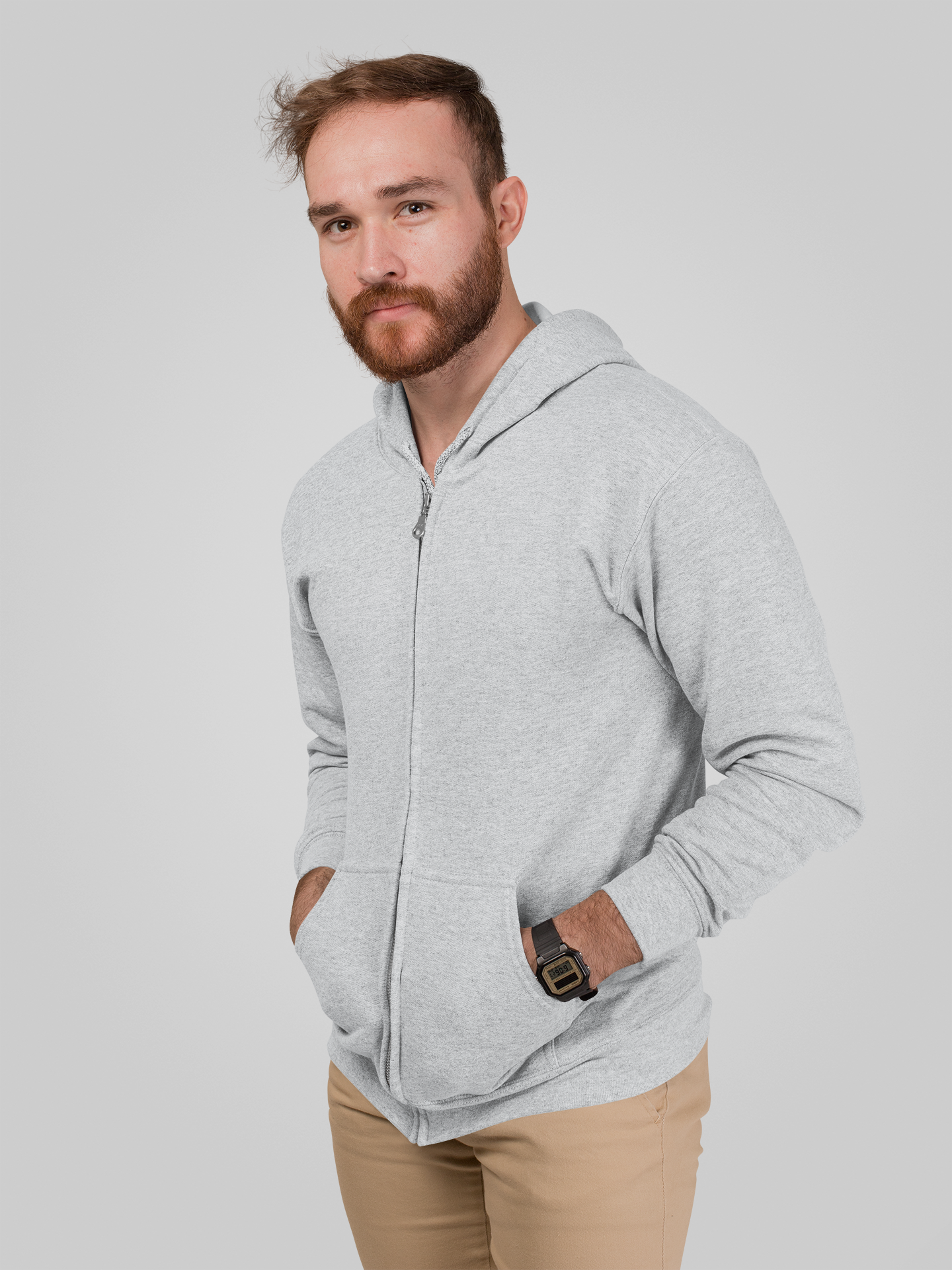 Grey HTR Snowsoft Unisex Zipper Hoodie