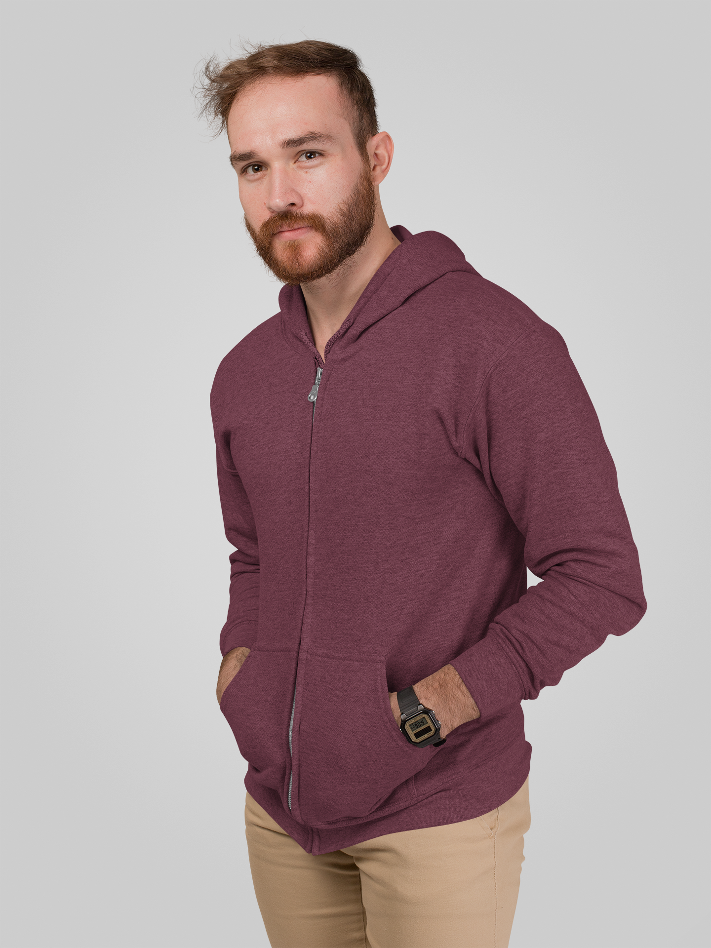 Maroon Snowsoft Unisex Zipper Hoodie