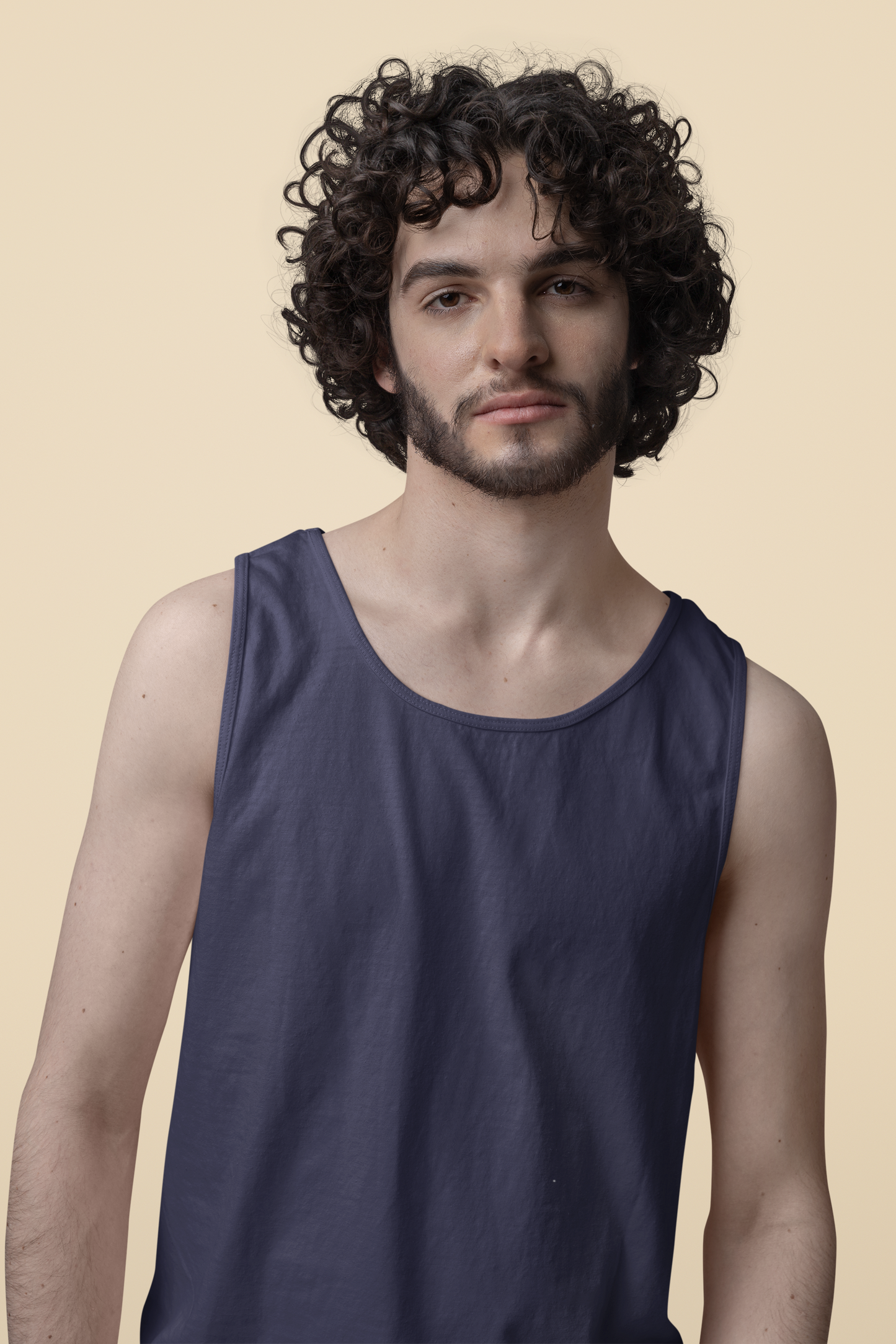 Navy Blue Men Premium 160 Tank Top