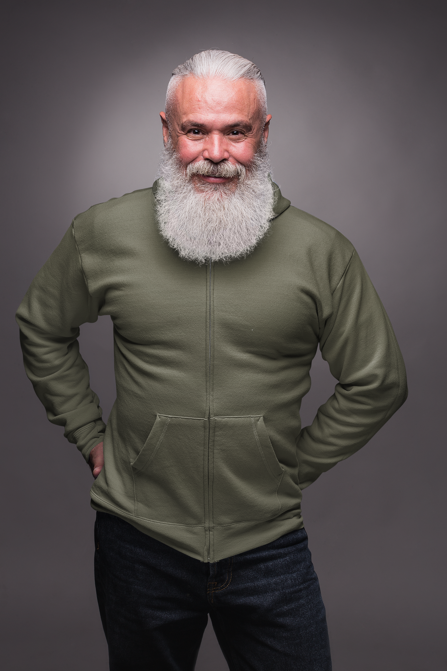 Olive Green Snowsoft Unisex Zipper Hoodie