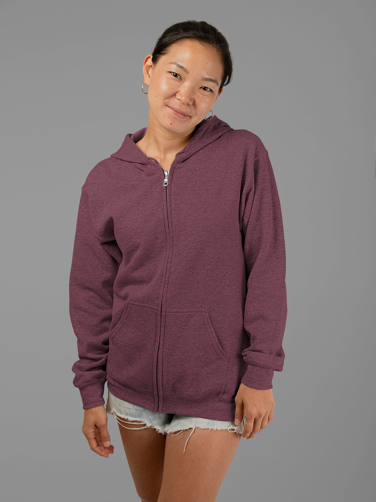 Maroon Snowsoft Unisex Zipper Hoodie