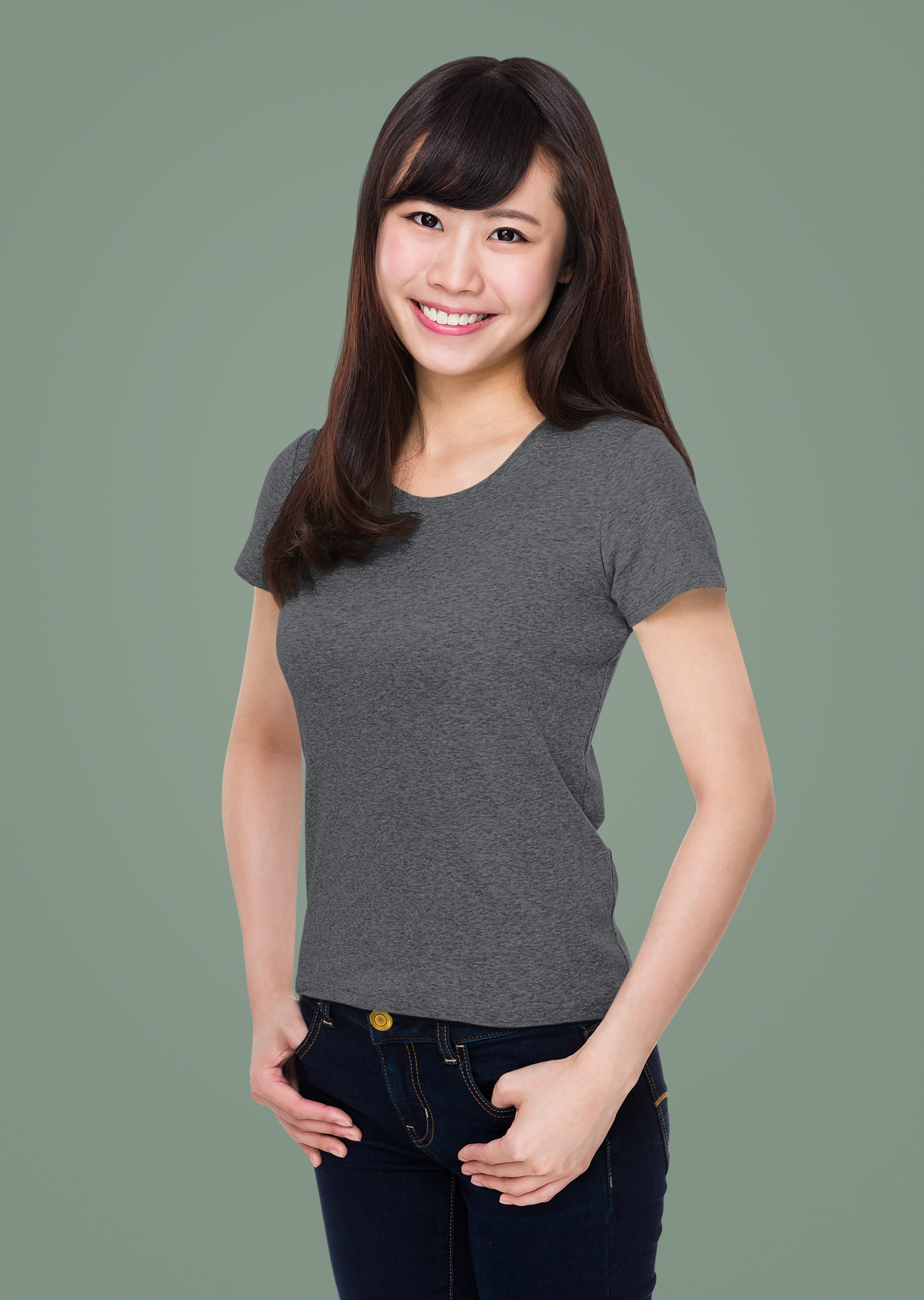 Asphalt Platinum 180 GSM Unisex Round Neck