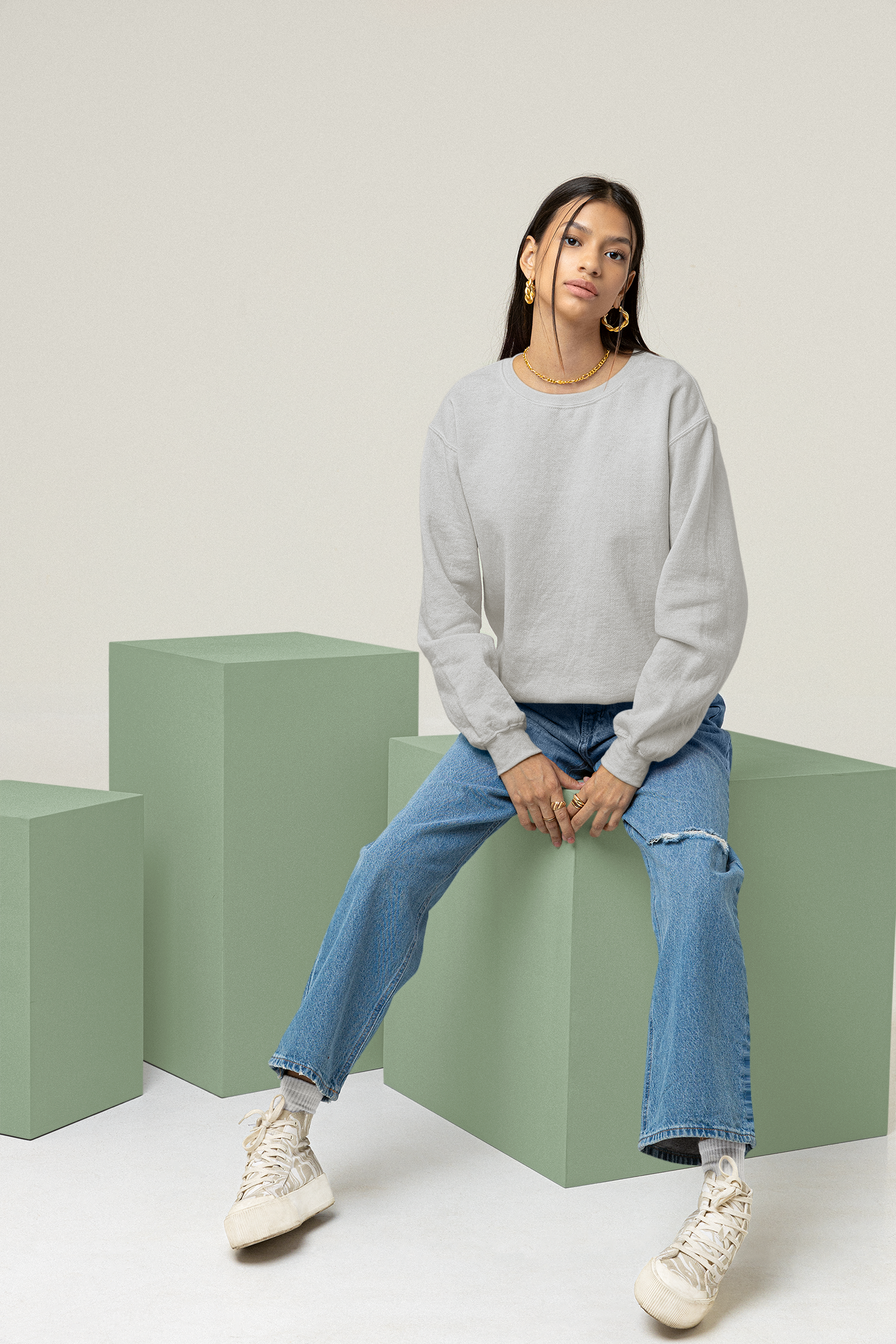 Grey HTR Snowsoft Unisex Sweatshirt