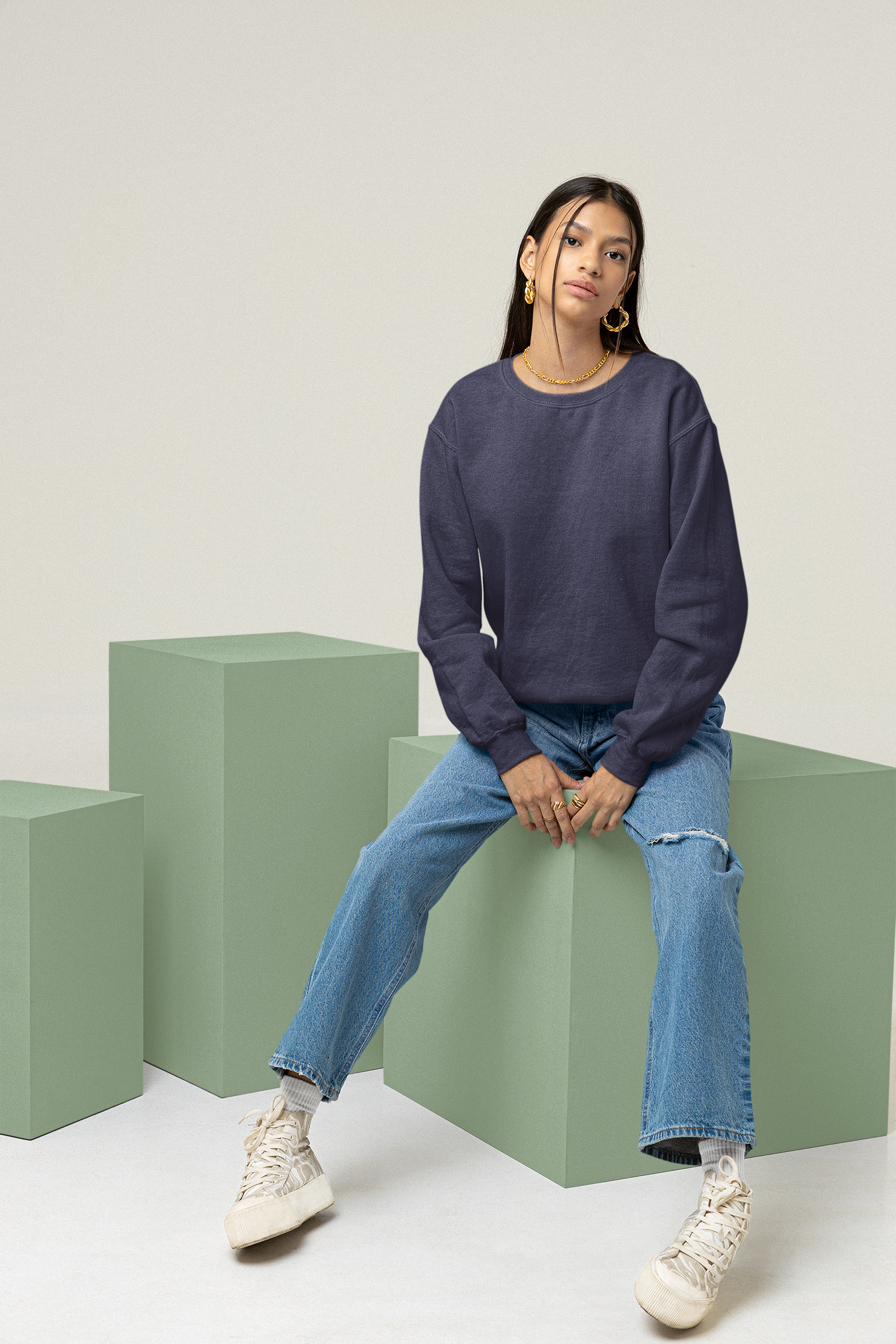 Navy Blue Snowsoft Unisex Sweatshirt