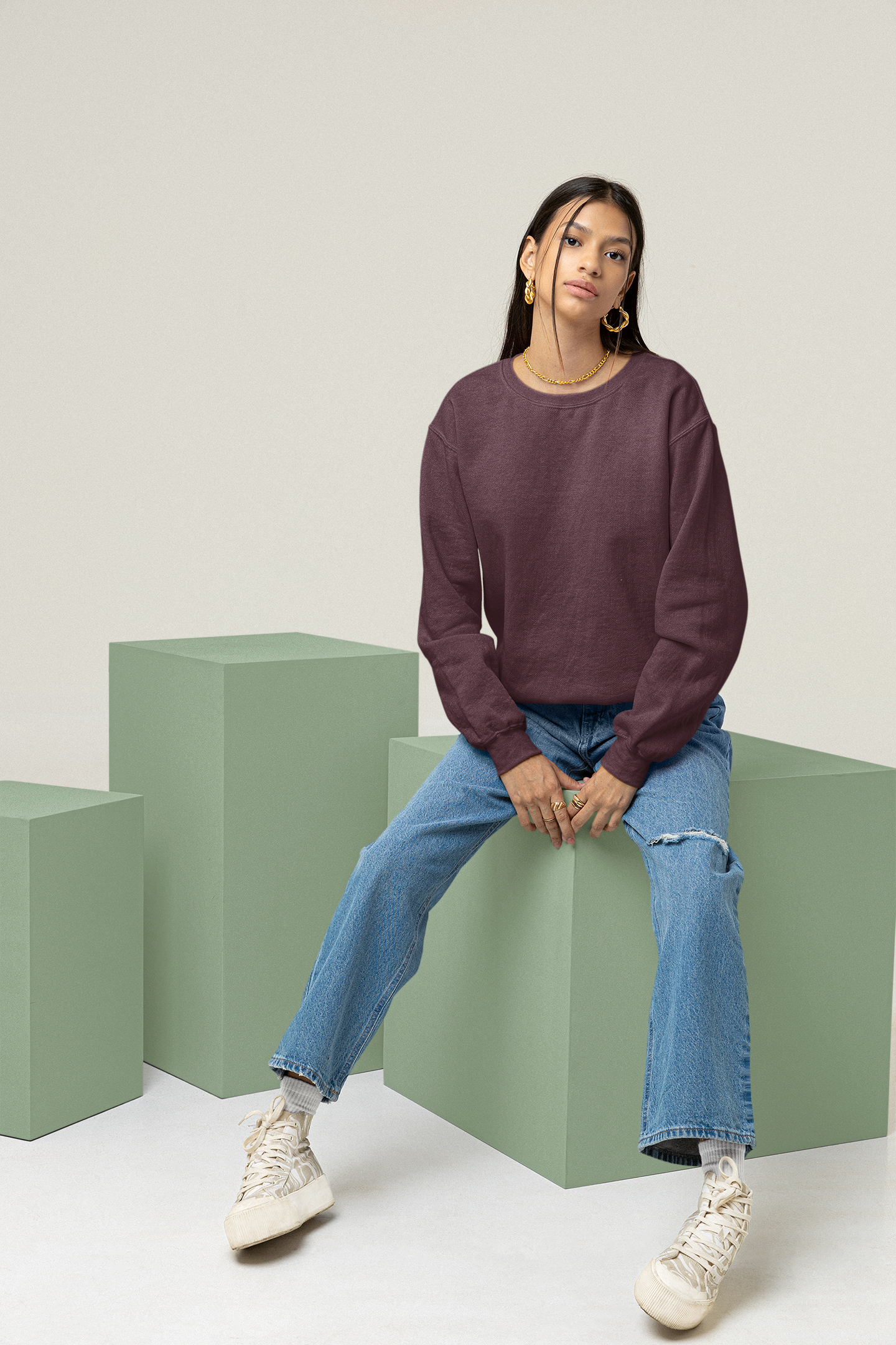 Maroon Snowsoft Unisex Sweatshirt