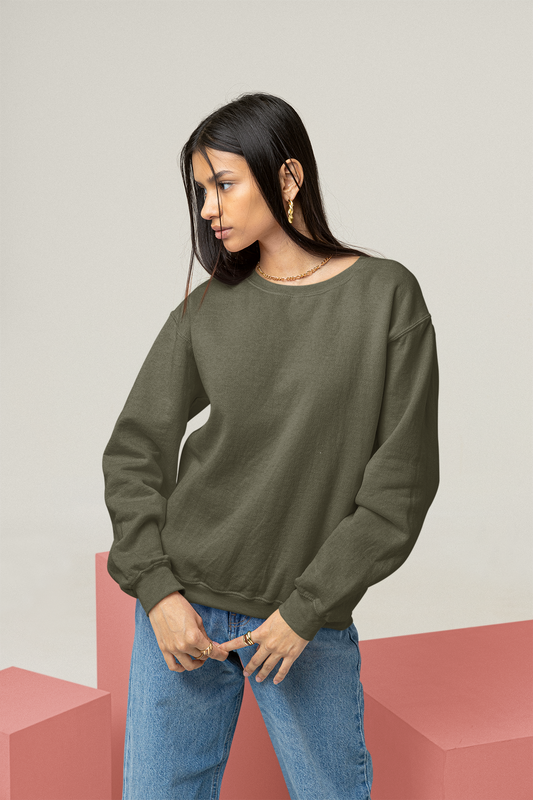 Olive Green Snowsoft Unisex Sweatshirt