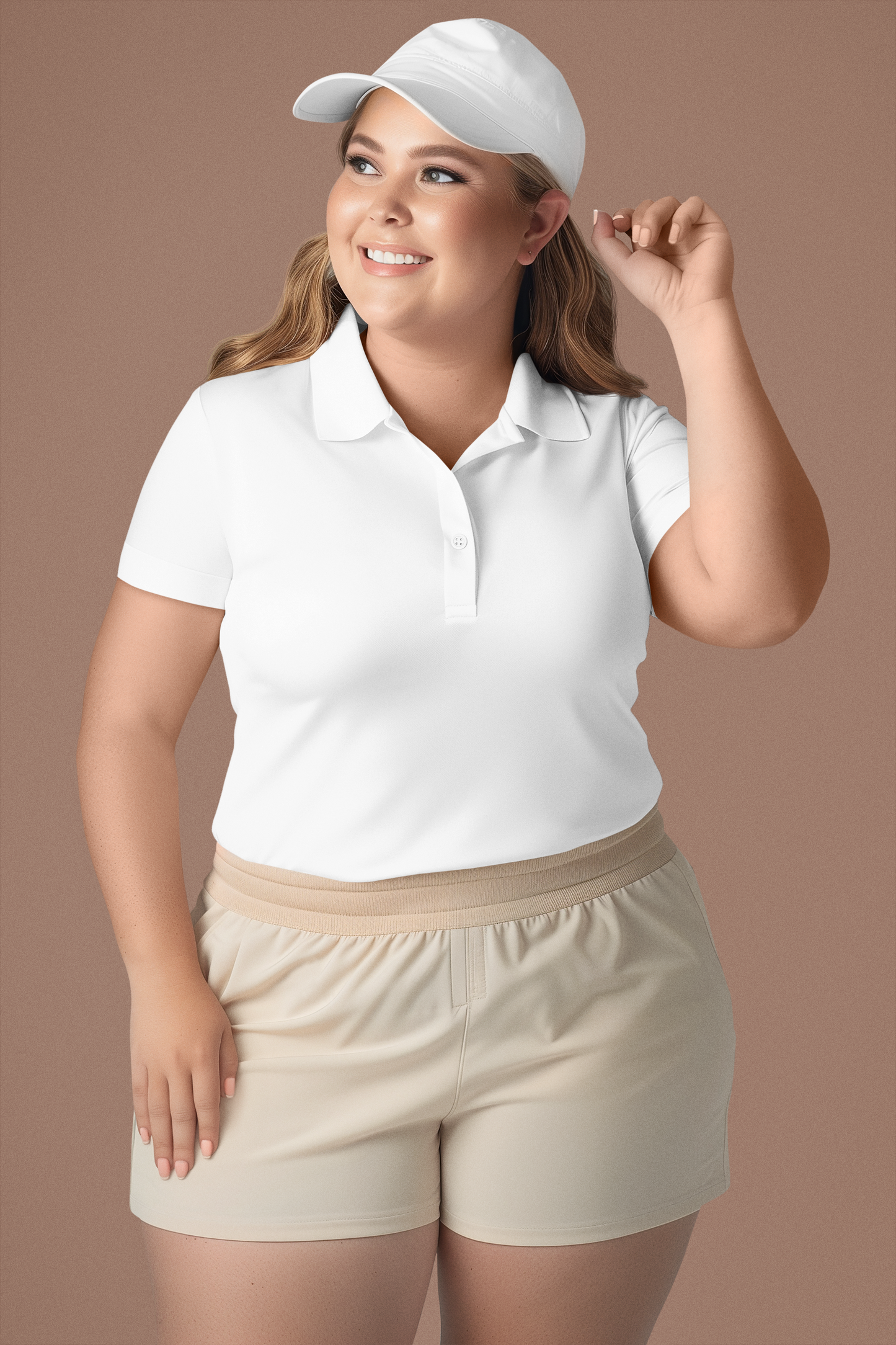 White CVC Polo Unisex Polo