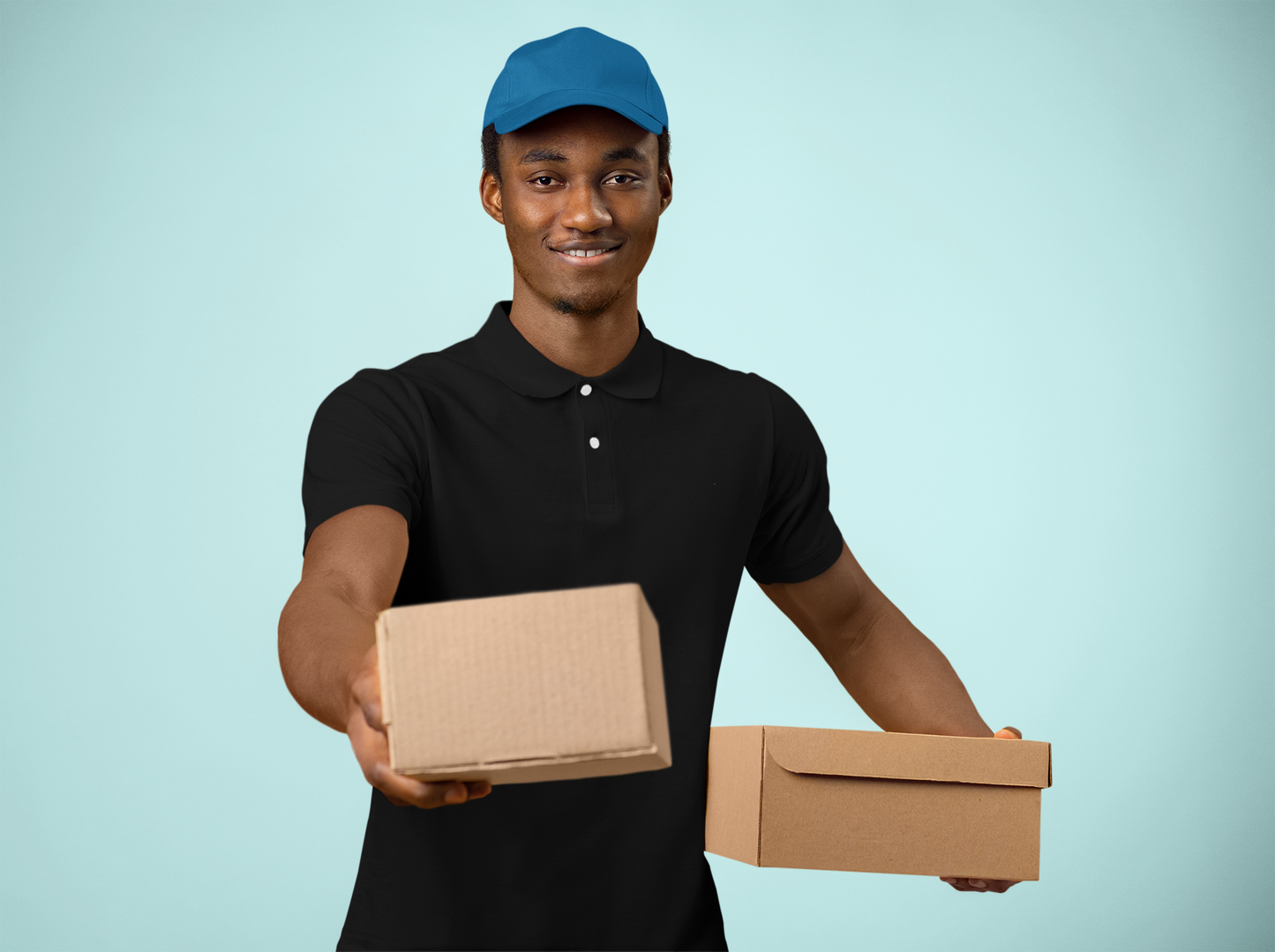 Black Smart Tech Unisex Polo