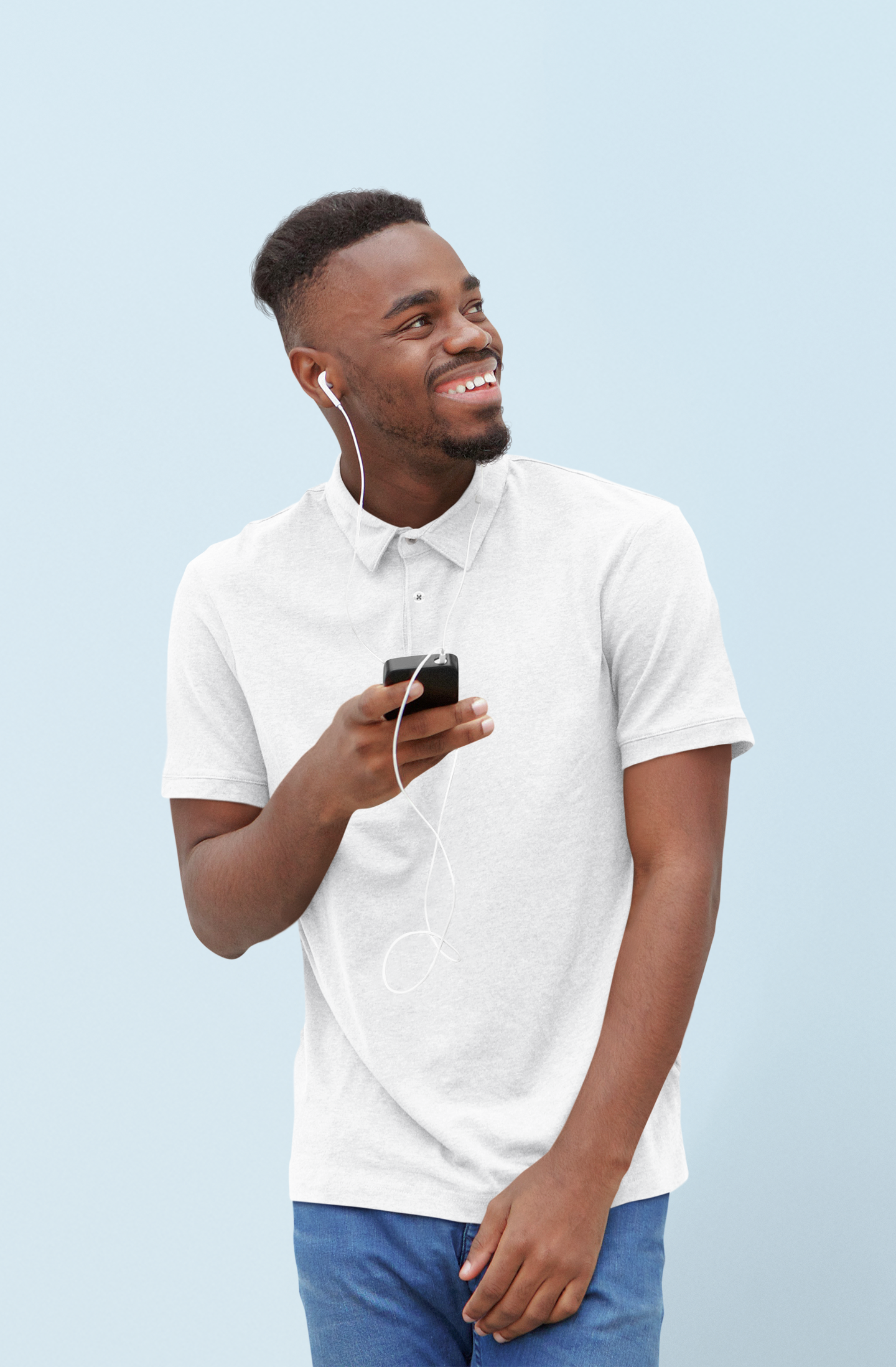 White CVC Polo Unisex Polo