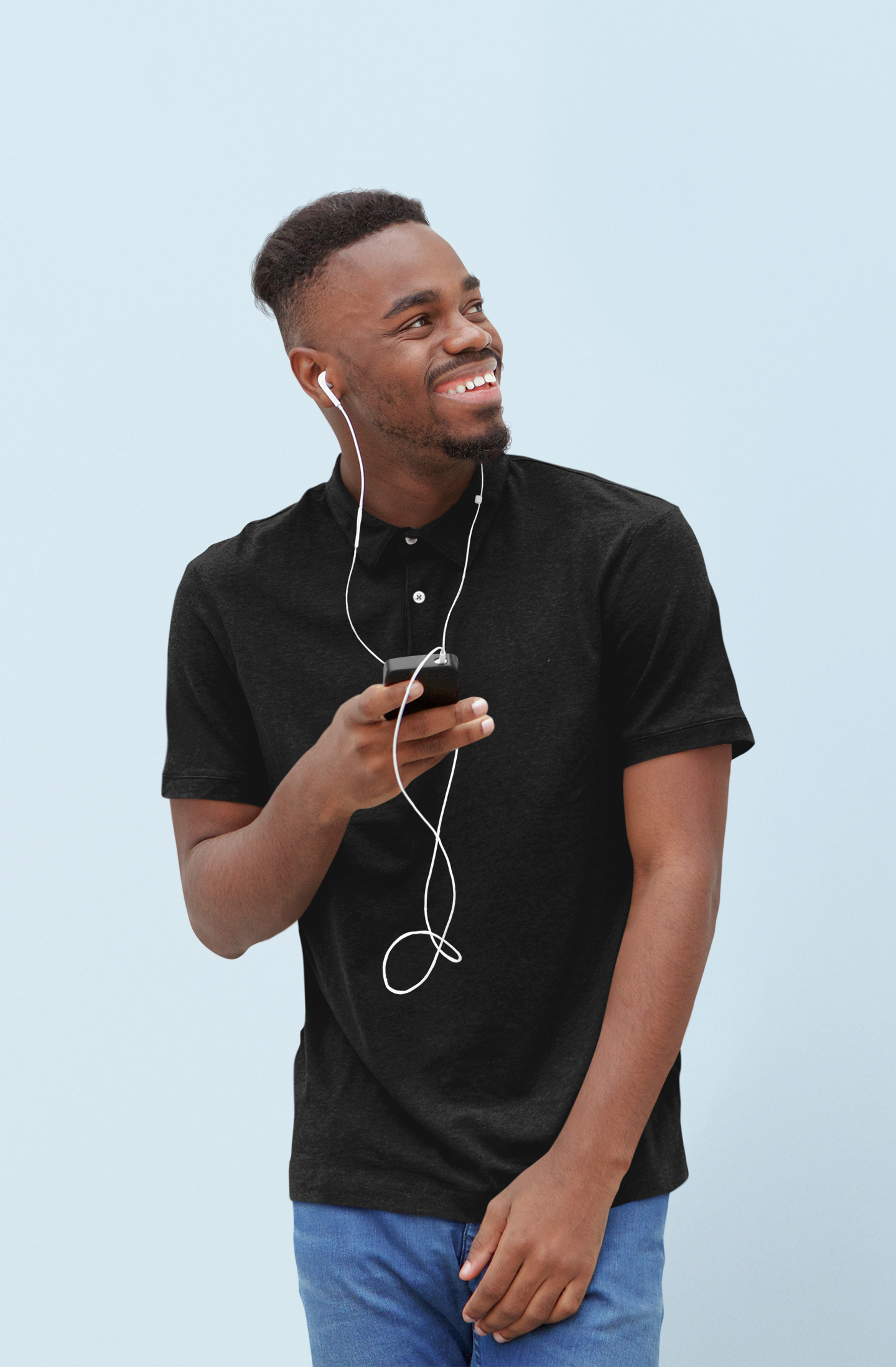 Black CVC Polo Unisex Polo