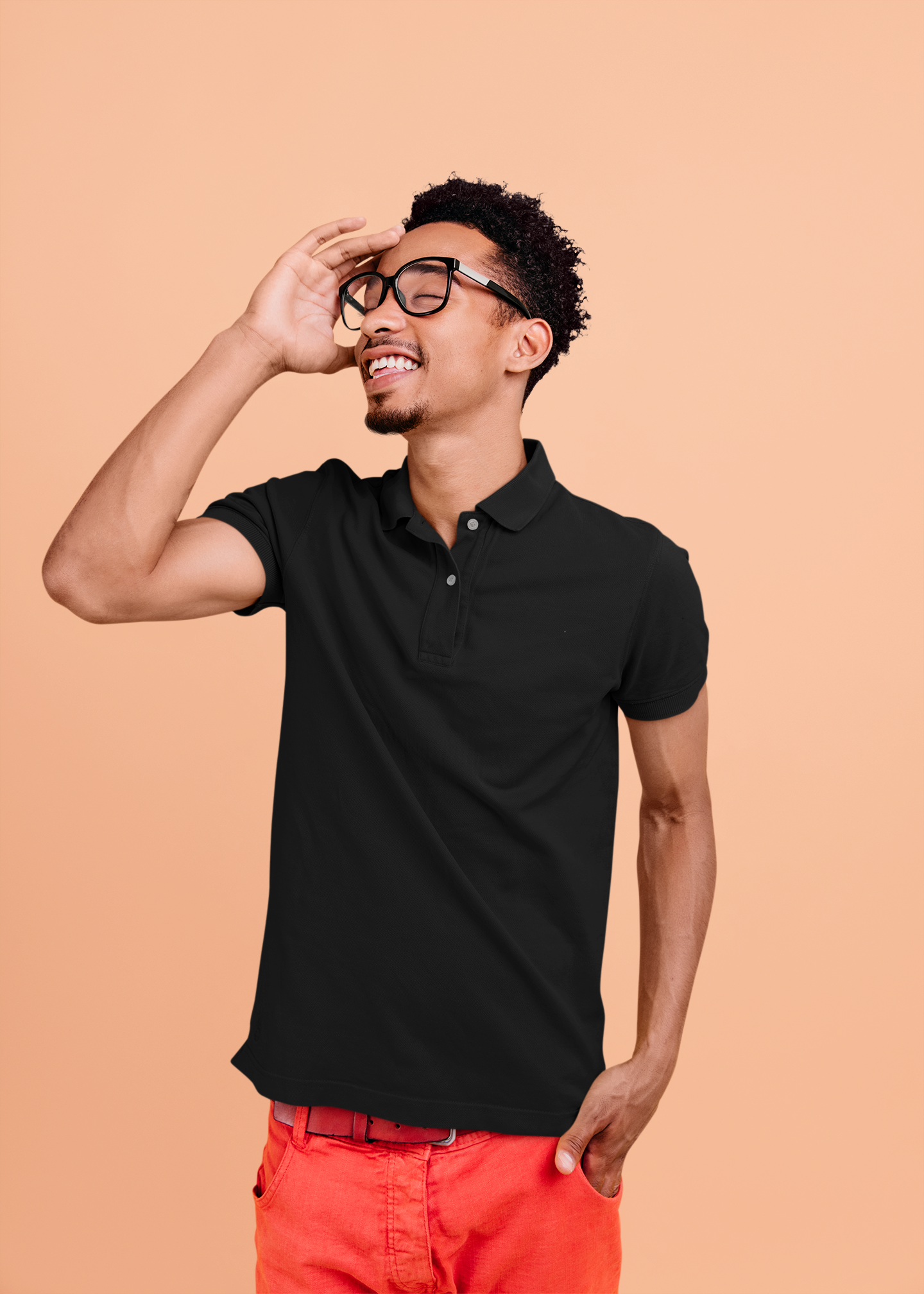 Black CVC Polo Unisex Polo